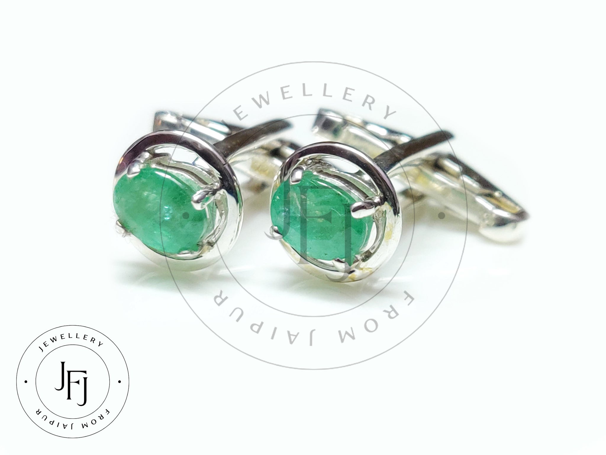 Emerald Cufflinks Sterling Silver Emerald Cufflinks Mens Cufflinsk Gemstone Cufflinks Natural Emerald Cufflinks Groomsmen Cufflinks