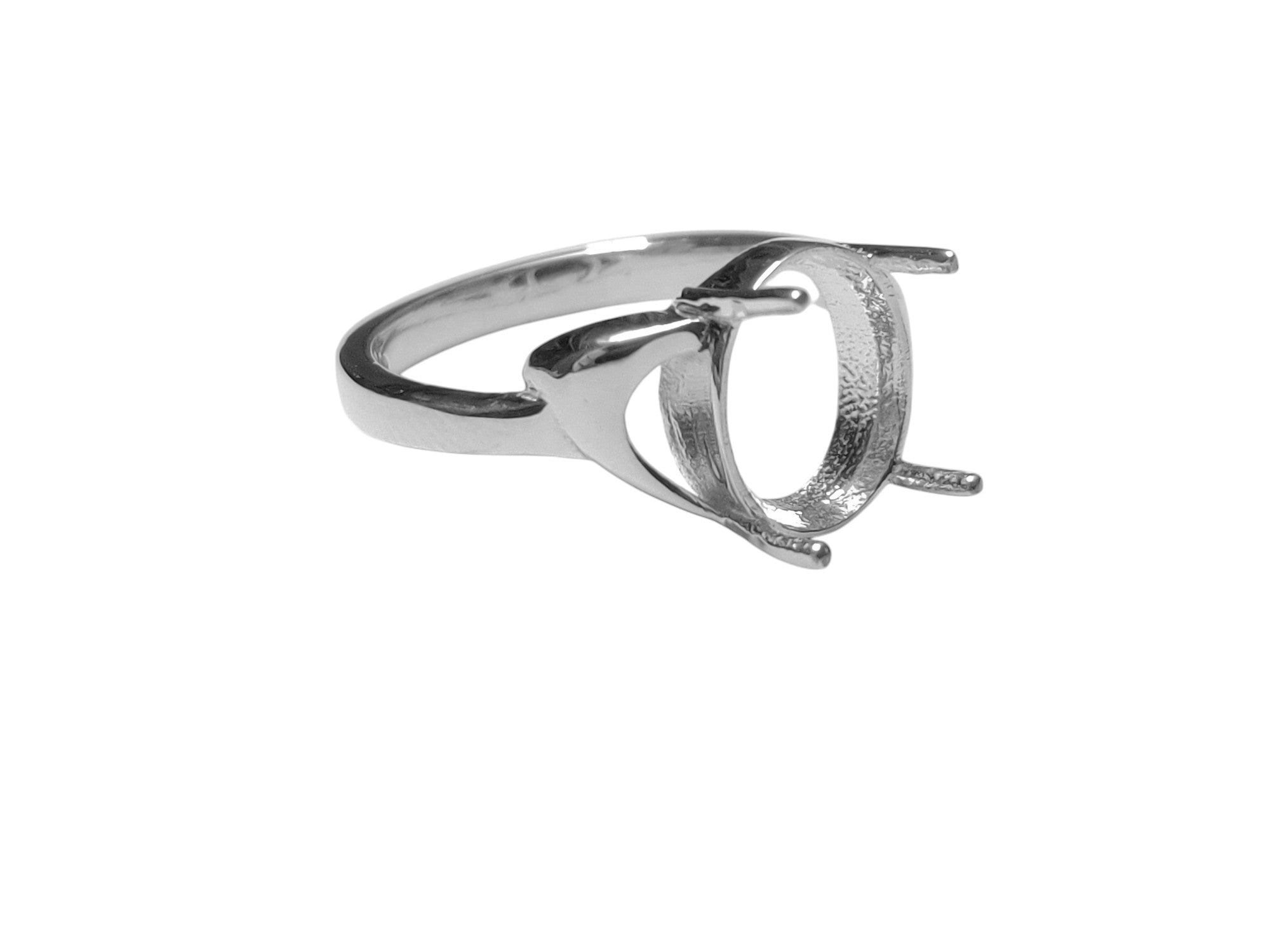 925 Silver 9x11 mm Oval Semi Mount Ring Setting Single Stone Oval Ring Blanks 9x11 mm Oval Ring Setting