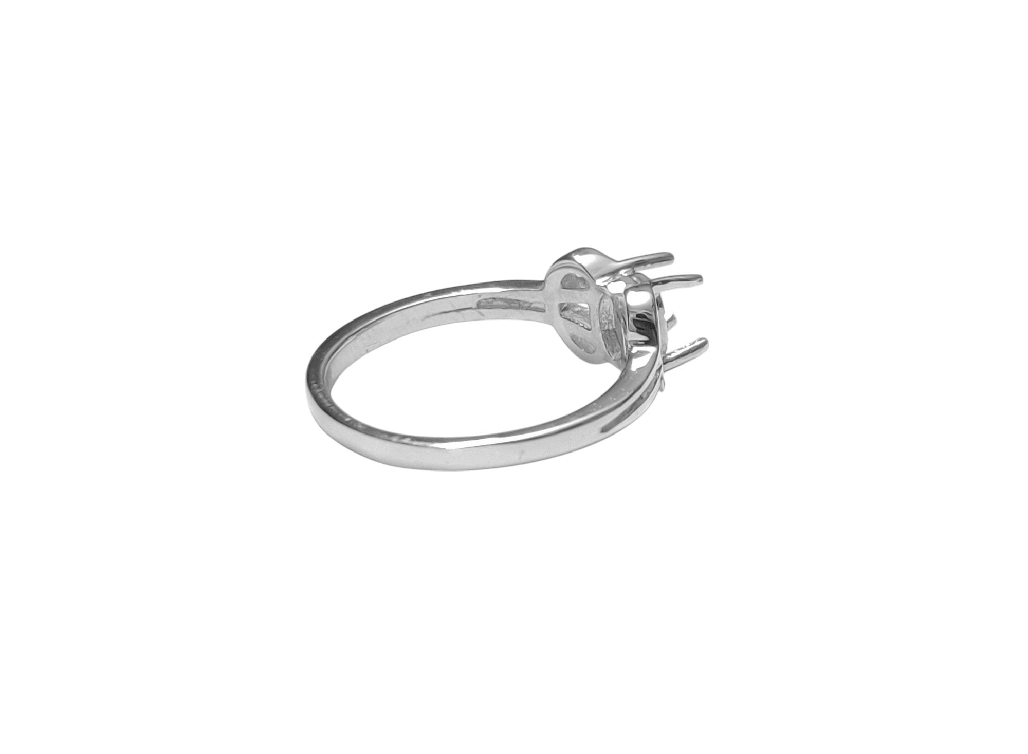 Sterling Silver 4x6 mm Oval Dainty Ring Blanks 4x6 mm Oval Tiny Ring Mounting 4x6 mm Oval Semi Mount Ring Light Weight Ring Blanks