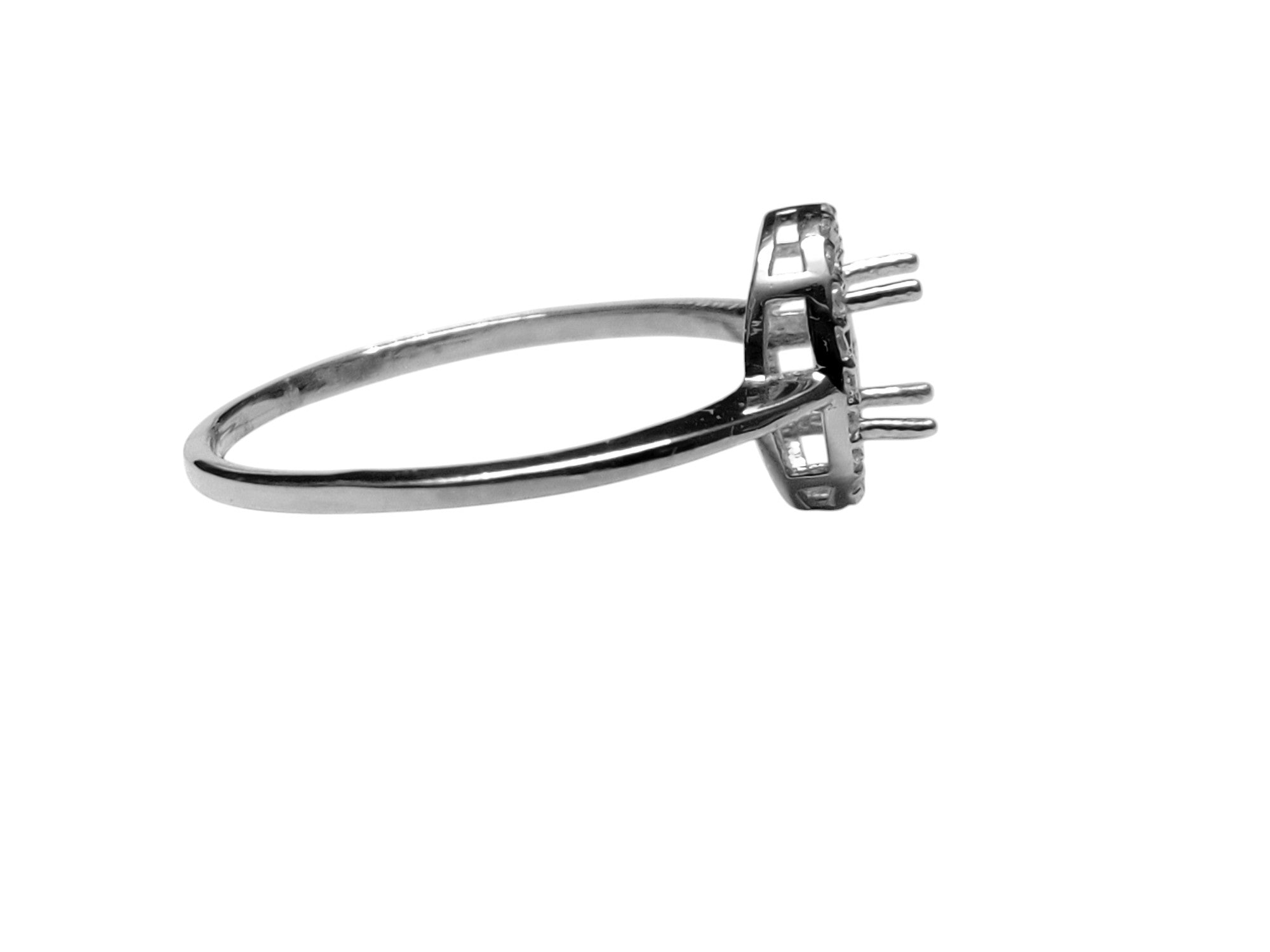 Sterling Silver Semi Mount 4x6 mm Oval Engagement Ring Setting 4x6 mm Oval Ring Blanks 925 Silver Ring Blanks Setting