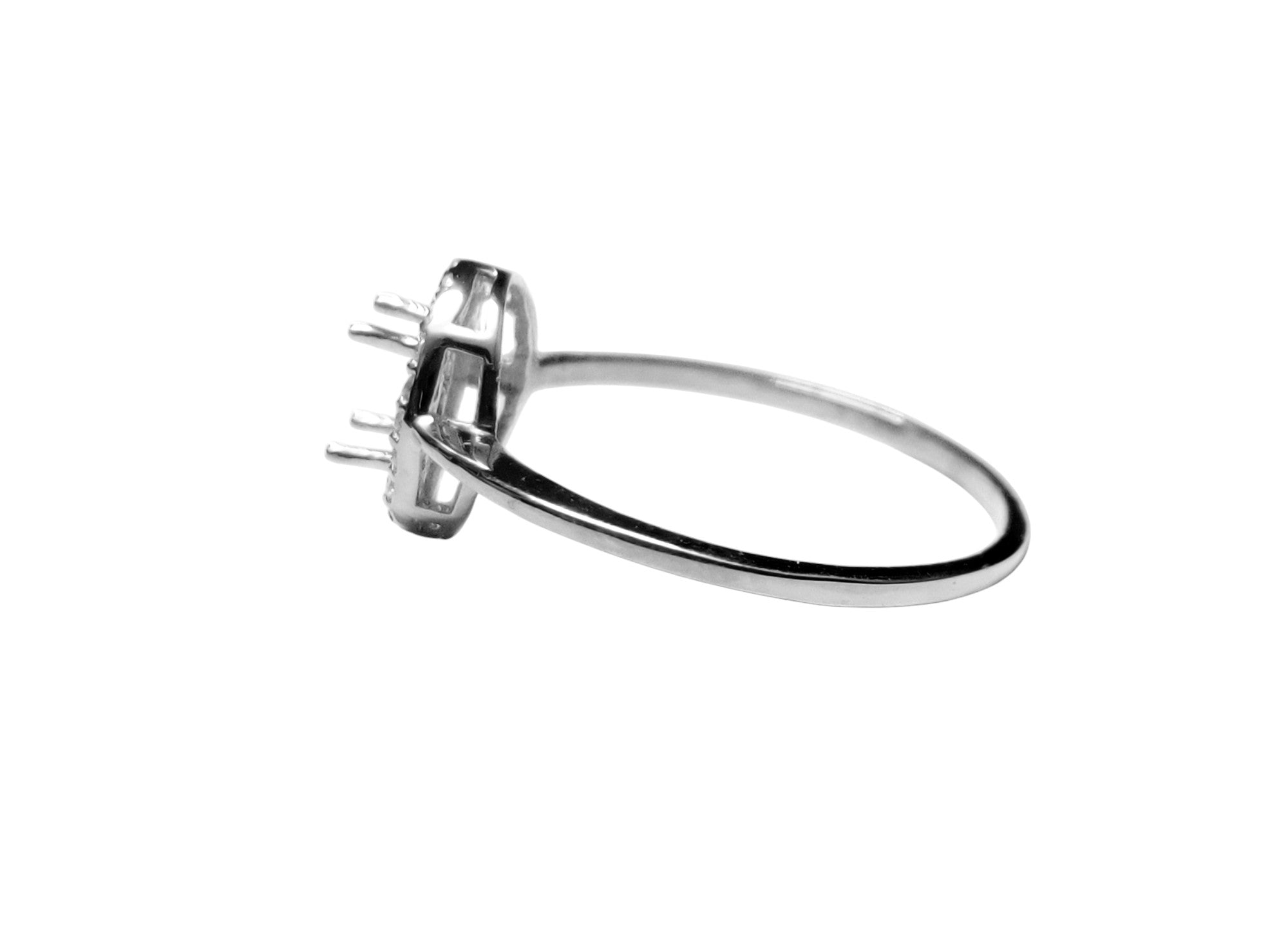 Sterling Silver Semi Mount 4x6 mm Oval Engagement Ring Setting 4x6 mm Oval Ring Blanks 925 Silver Ring Blanks Setting