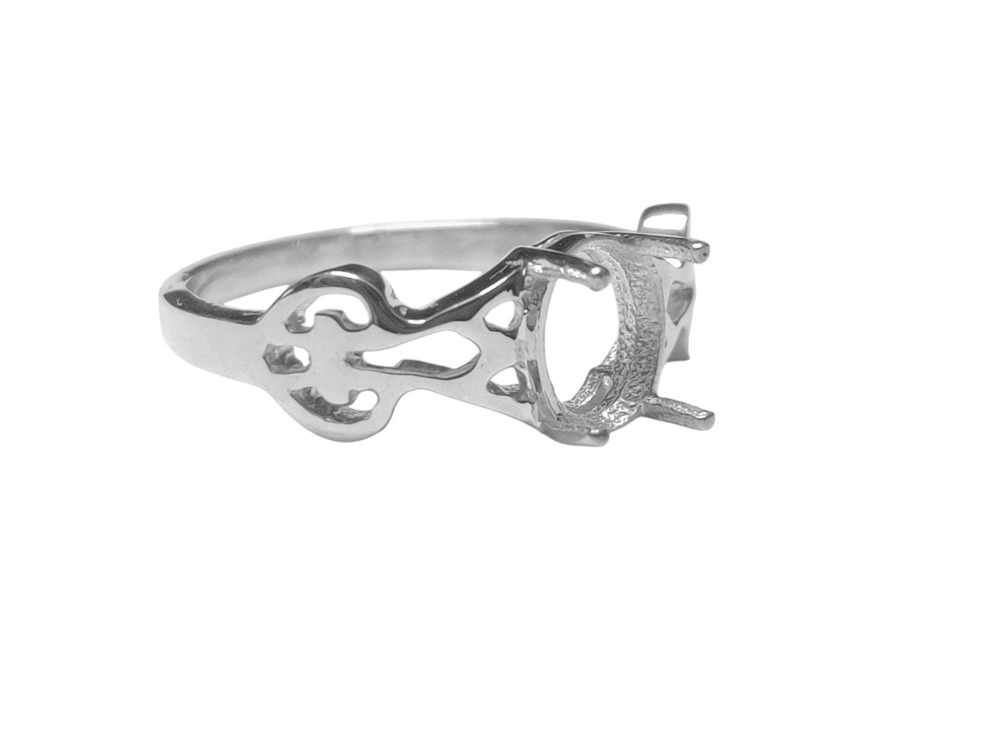 925 Silver Semi Mount 6x8 mm Oval Engagement Ring Setting 6x8 mm Oval Ring Blanks 925 Silver Ring Blanks Setting