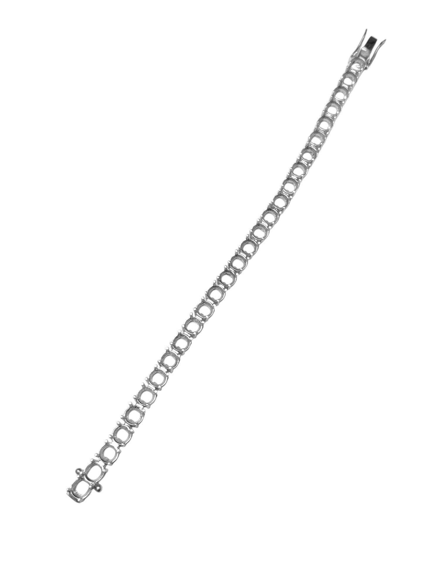 6 mm Round Tennis Bracelet 6 mm Round Semi Mount Bracelet Blank Tennis Bracelet Blanks Silver Bracelet Blank Tennis Chain Bracelet Mounts