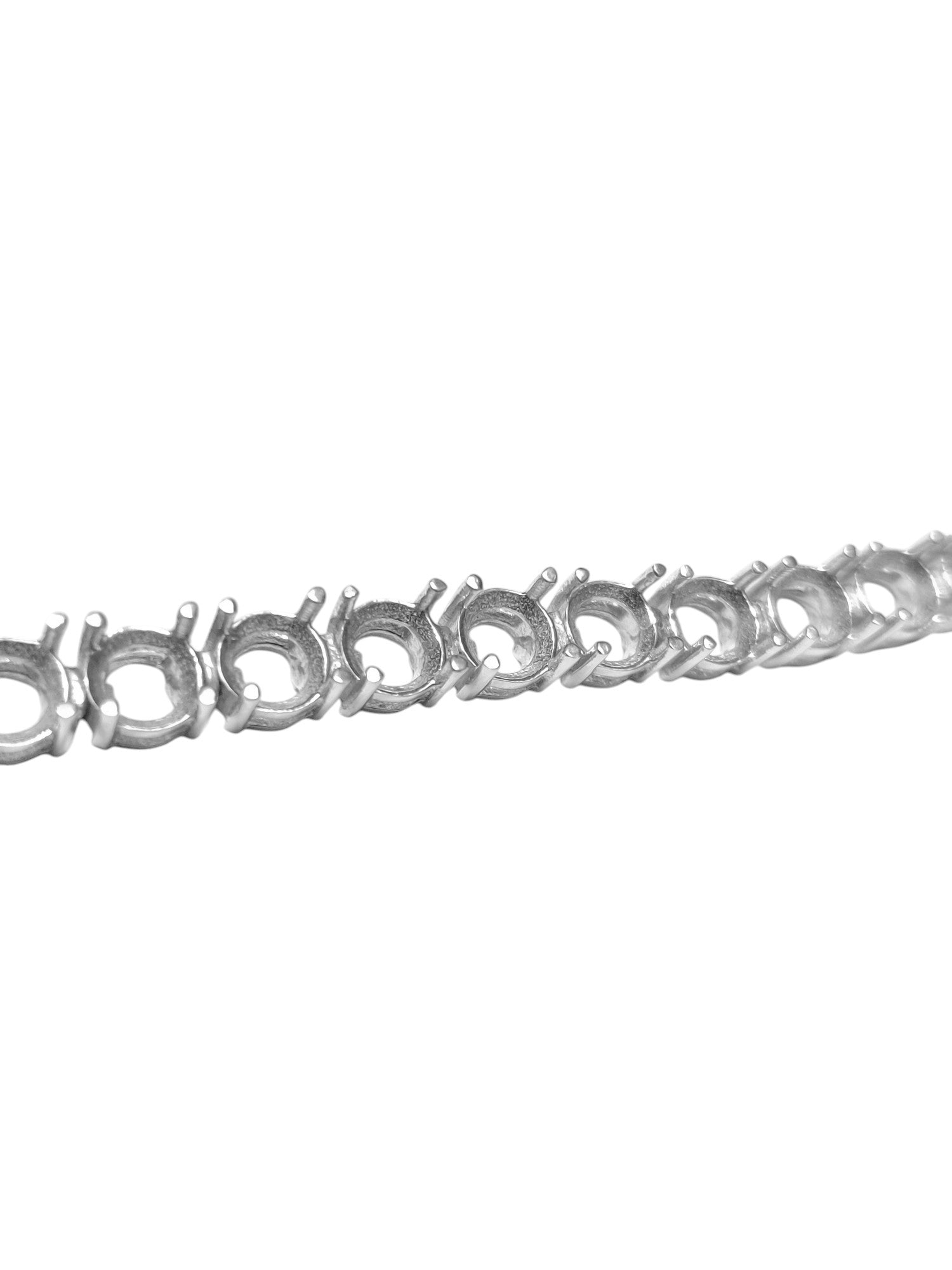 6 mm Round Tennis Bracelet 6 mm Round Semi Mount Bracelet Blank Tennis Bracelet Blanks Silver Bracelet Blank Tennis Chain Bracelet Mounts