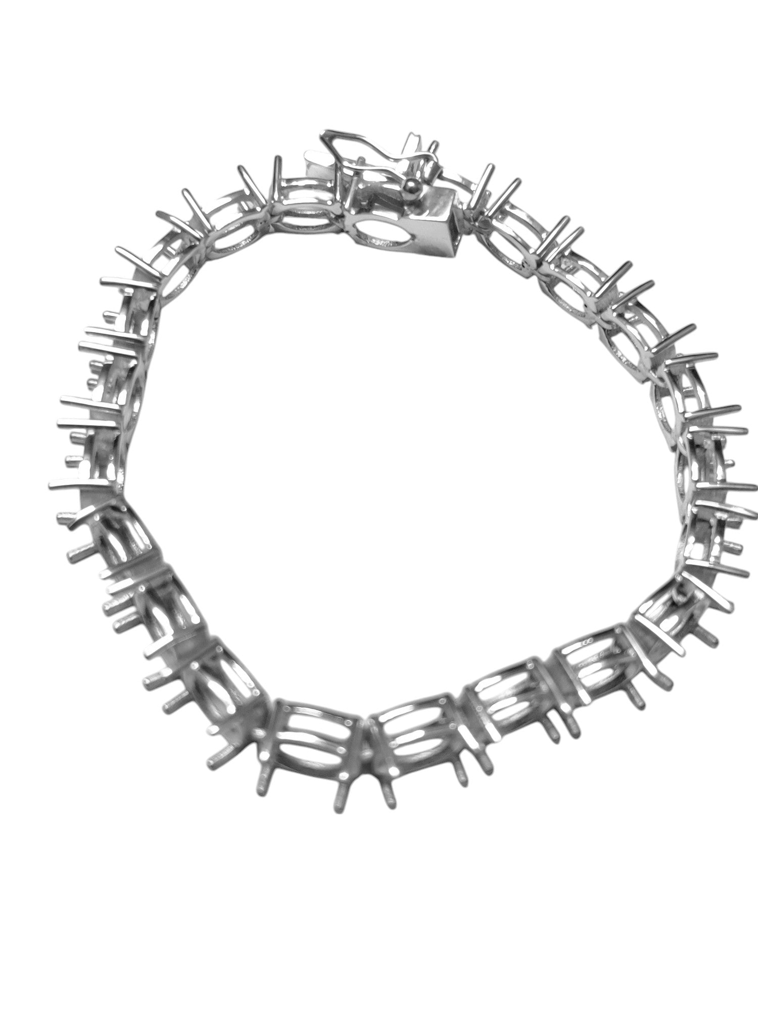 7x9 mm Oval Semi Mount Bracelet Bracelet Blank 9x7 Oval Tennis Bracelet Blanks 925 Silver Bracelet Blank Tennis Chain Bracelet Without Stone Oval Bracelet Moutings