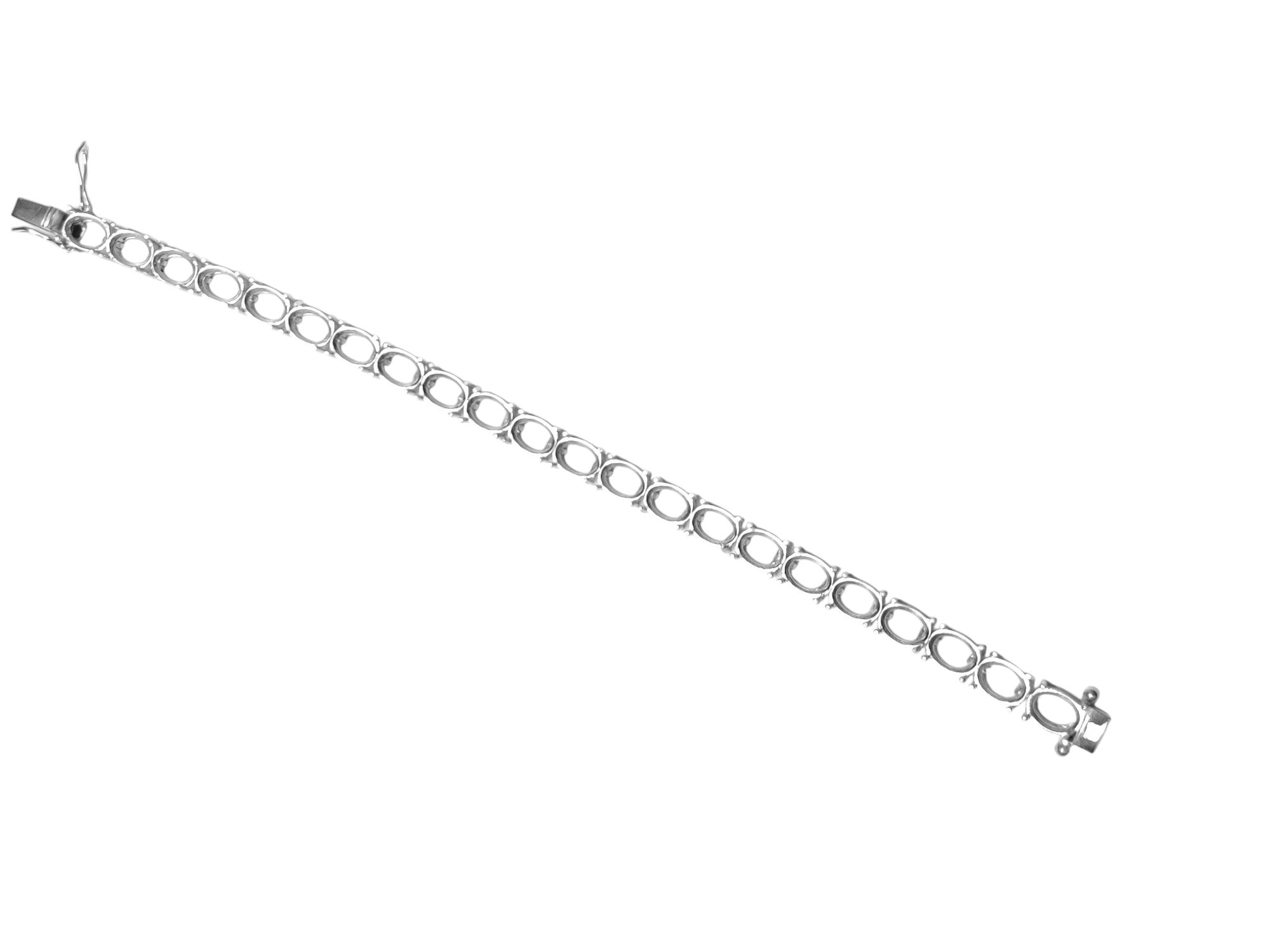 7x9 mm Oval Semi Mount Bracelet Bracelet Blank 9x7 Oval Tennis Bracelet Blanks 925 Silver Bracelet Blank Tennis Chain Bracelet Without Stone Oval Bracelet Moutings