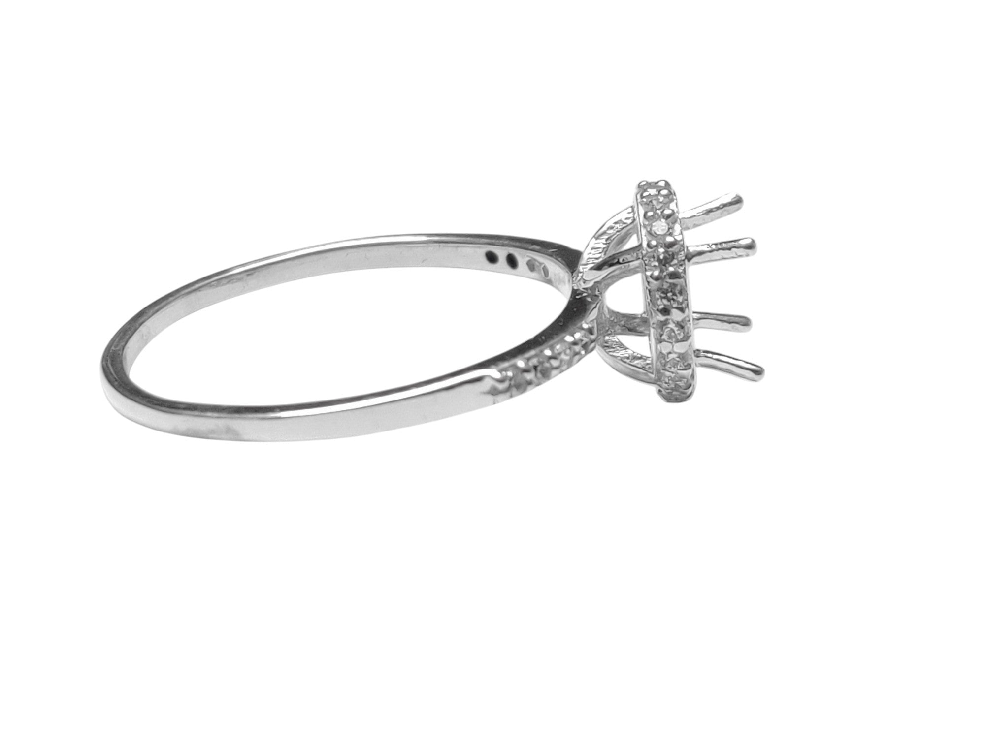 925 Silver Semi Mount Engagement Ring Setting 6,7,8 mm Round Engagement Ring Blanks  Semi Mount Engagement Ring Setting
