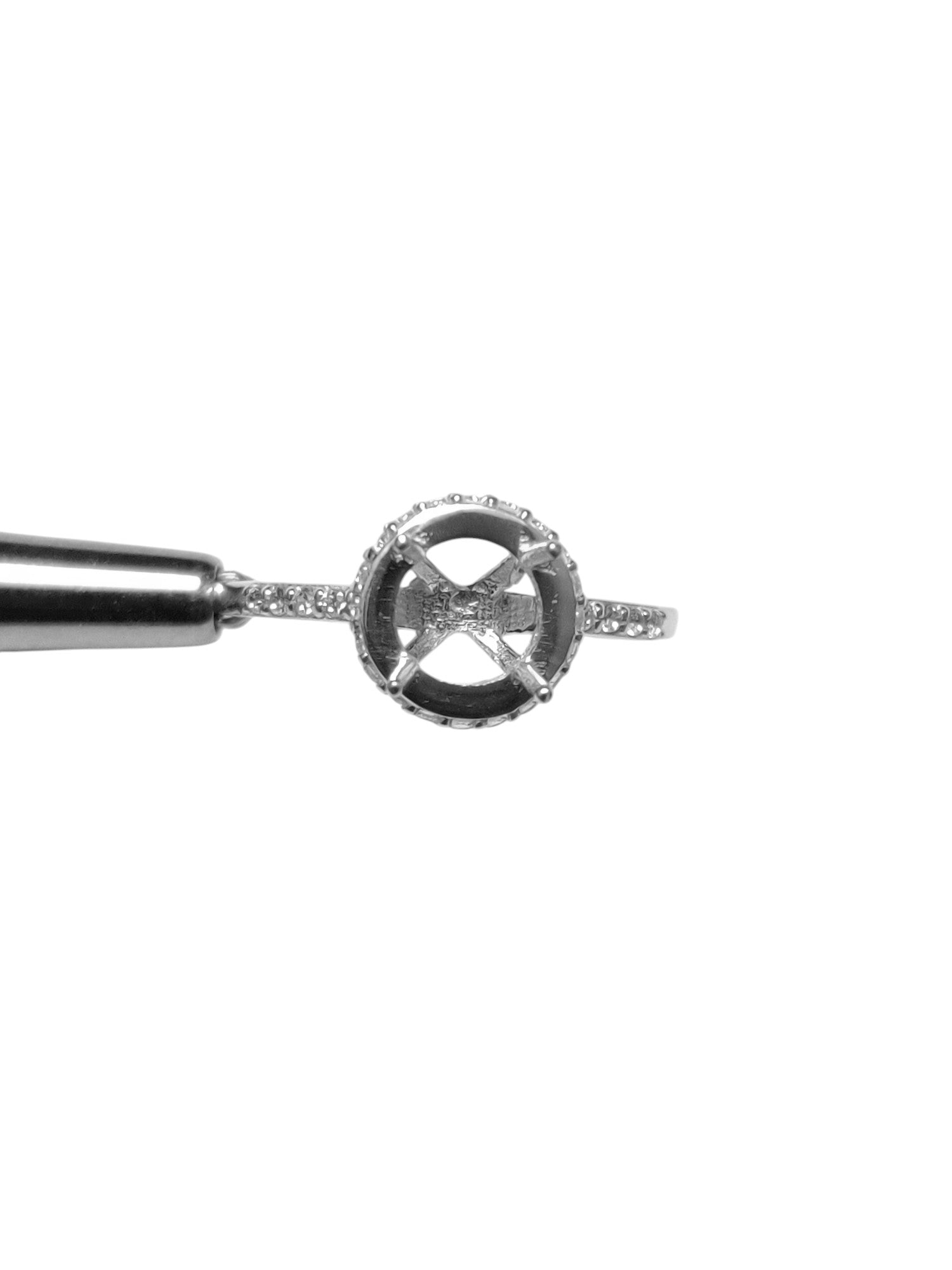 925 Silver Semi Mount Engagement Ring Setting 6,7,8 mm Round Engagement Ring Blanks  Semi Mount Engagement Ring Setting