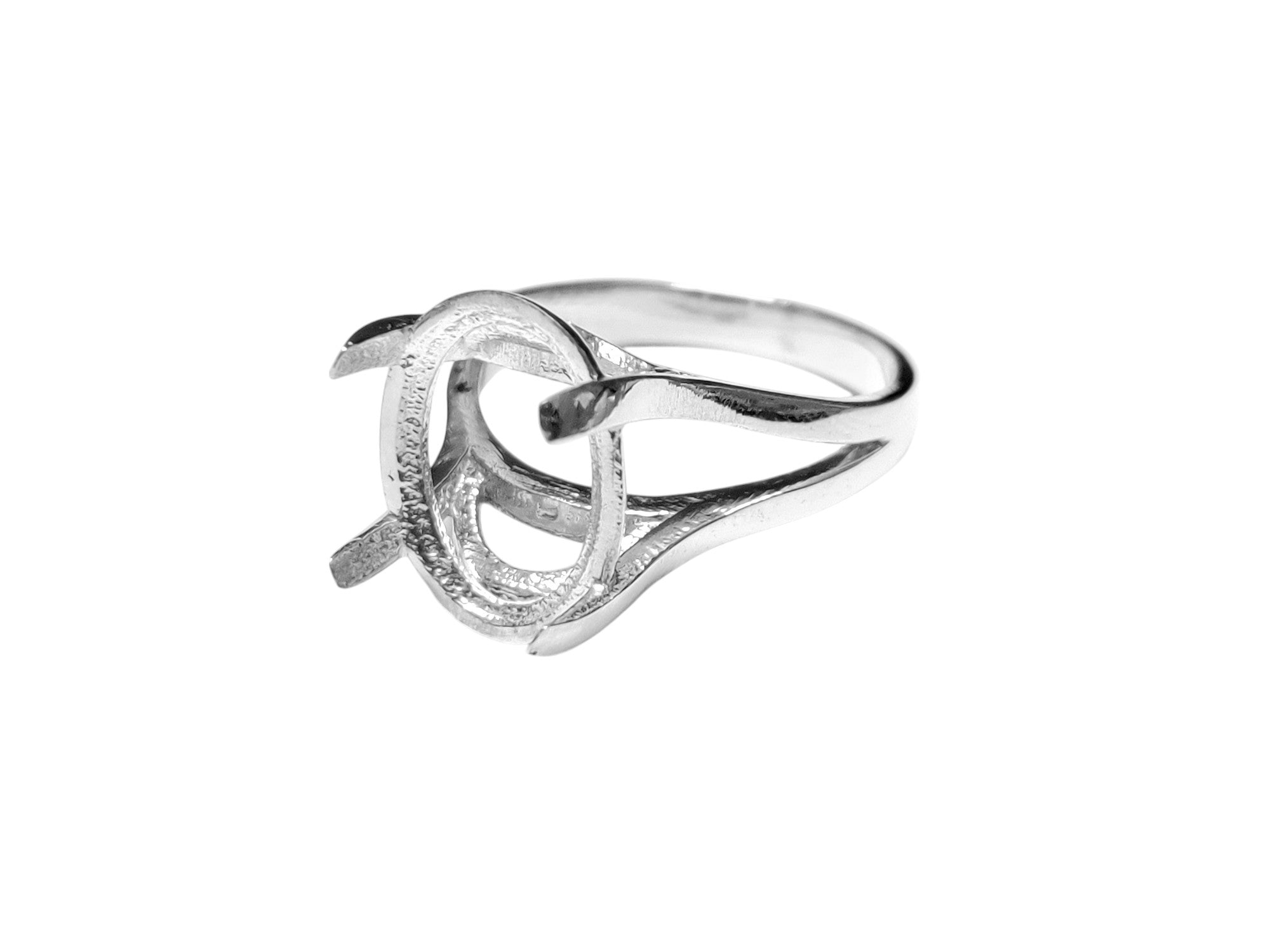 Semi Mount Ring 12x16 mm Oval Semi Mount Ring Setting 12x16 mm Oval Silver Ring Blanks Sterling Silver Semi Mount Engagement Ring Setting