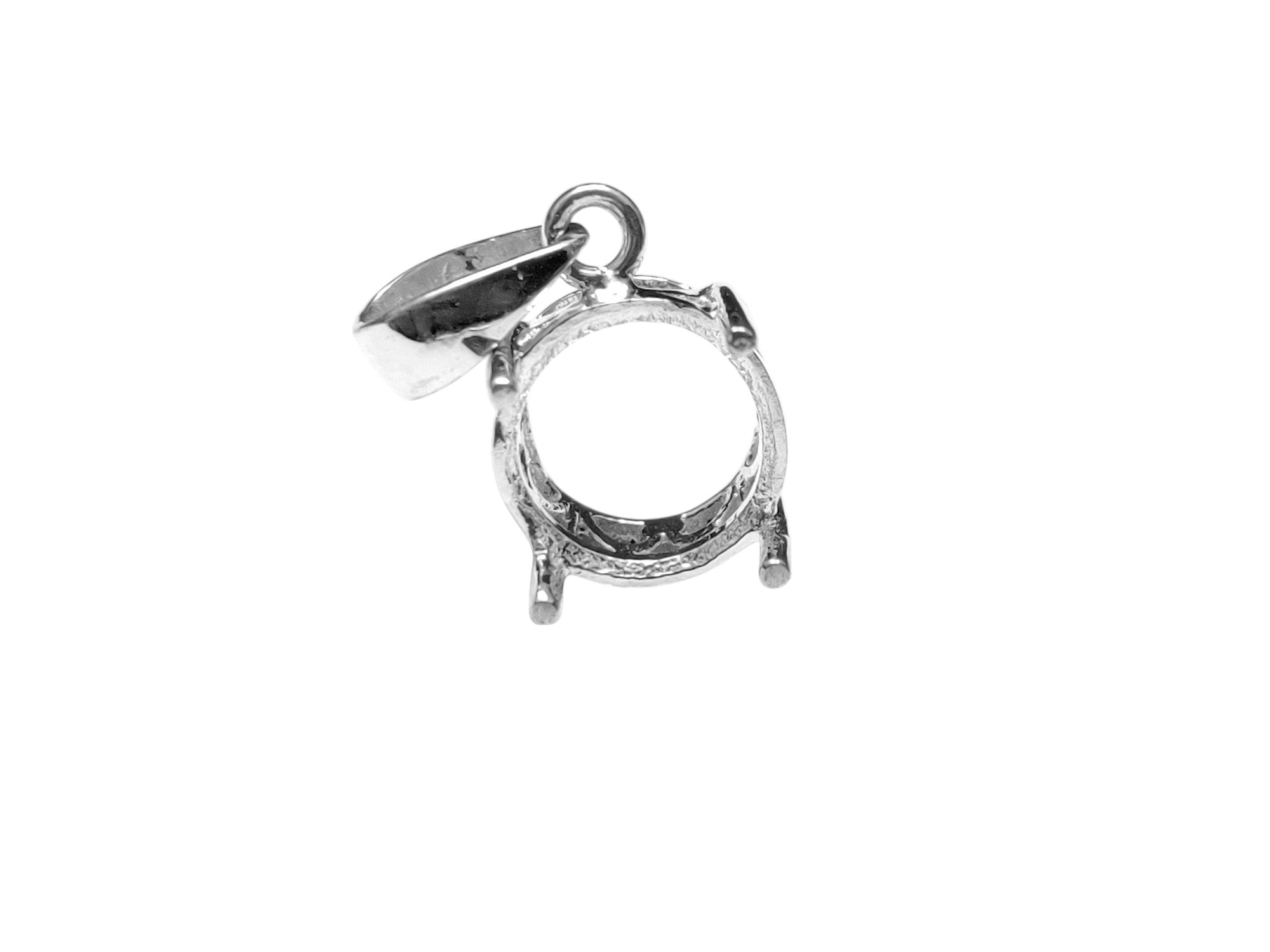 Silver 10 mm Round Pendant Setting 925 Sterling Silver 10 mm Round Pendant Blank 10 mm Round Pendant Setting Semi Mount Pendant Setting