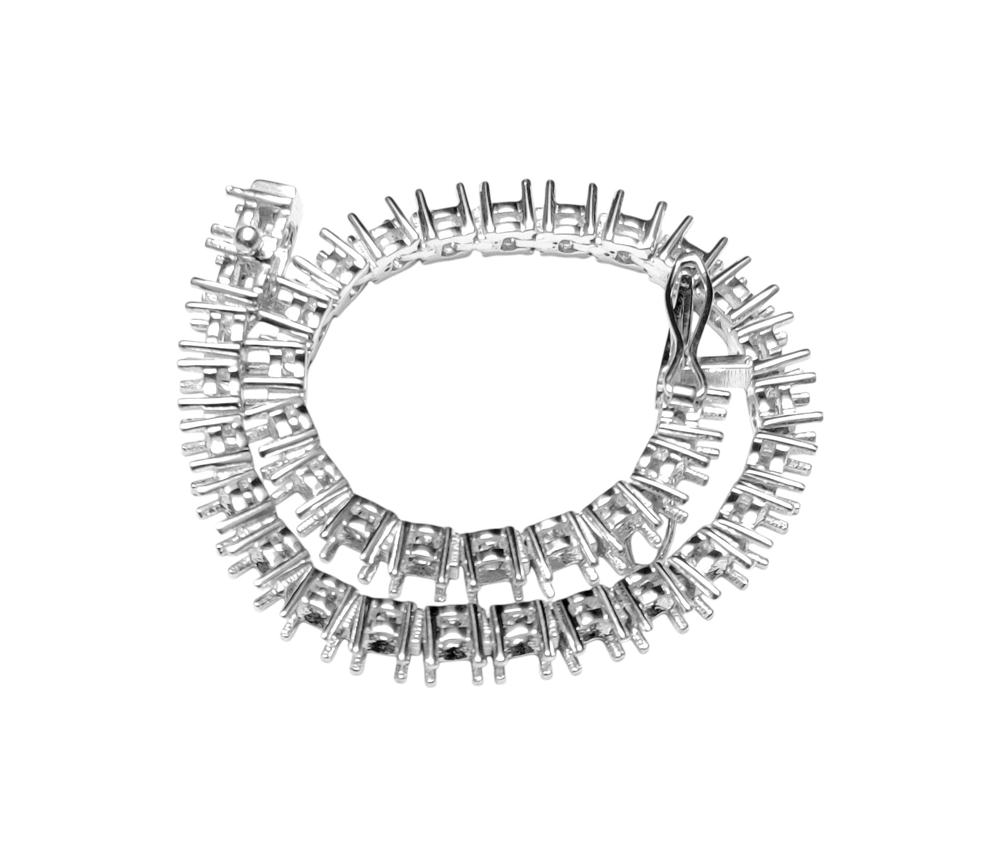 3 mm Round Bracelet Blanks Sterling Silver Round Bracelet Mountings 3 mm Round Tennis Bracelet Mountings Unisex Semi Mount Bracelet For Her