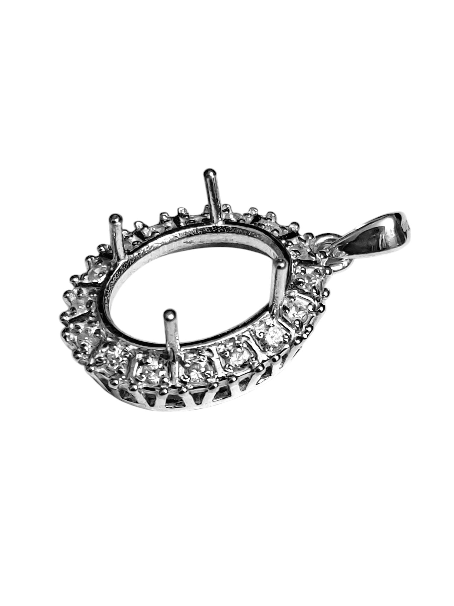 Semi Mount Pendant 925 Silver 10x12 mm,10x14 mm,12x16 mm, 13x18 mm, 15x20 mm Oval Blank Pendants Oval Pendant Setting Oval Semi Mount Blanks