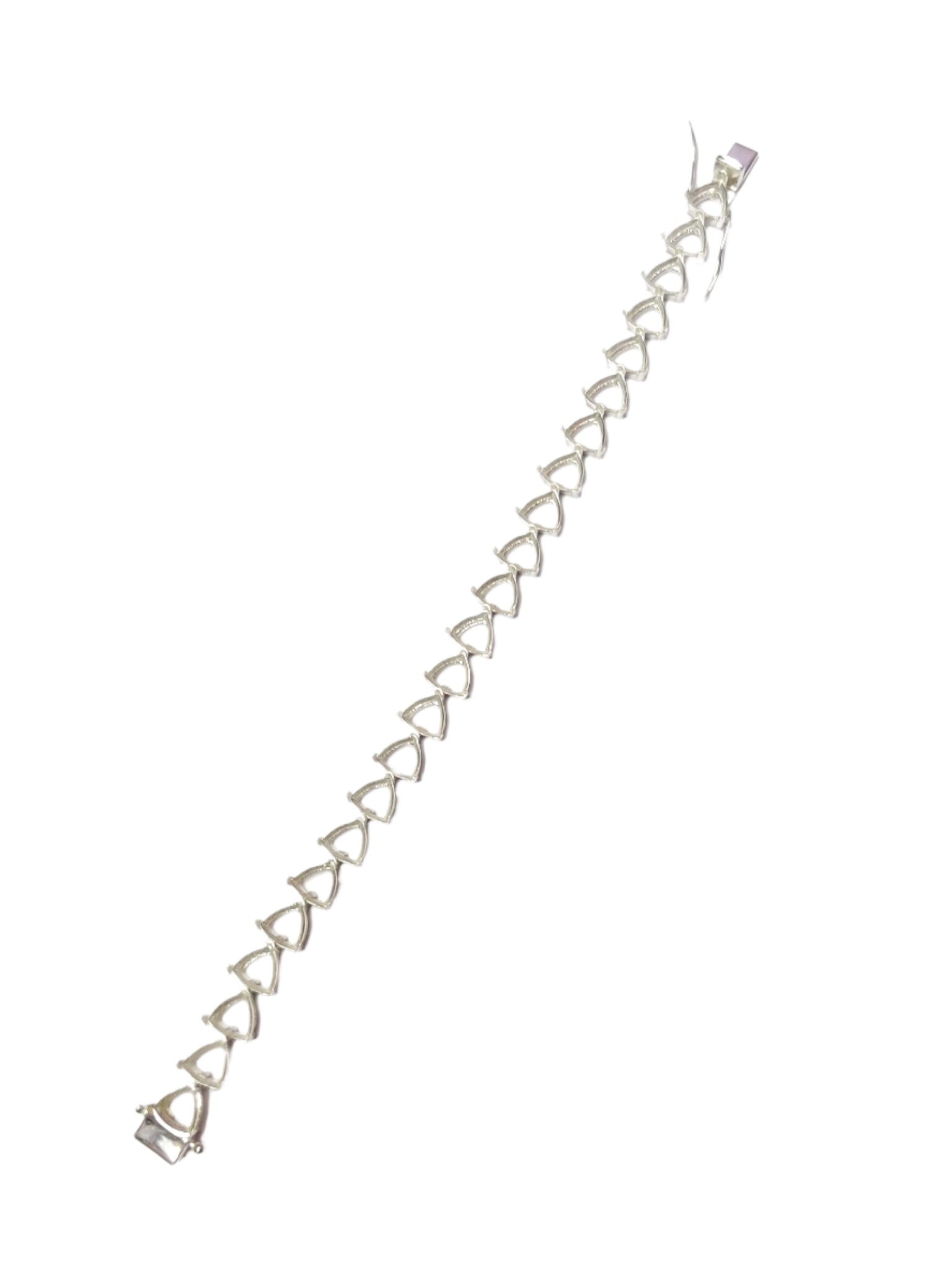 Semi Mount Bracelet 5 mm Trillion Bracelet Blank Tennis Bracelet Blank Semi Mount Bracelet Silver Bracelet Blanks Tennis Bracelet Mountings