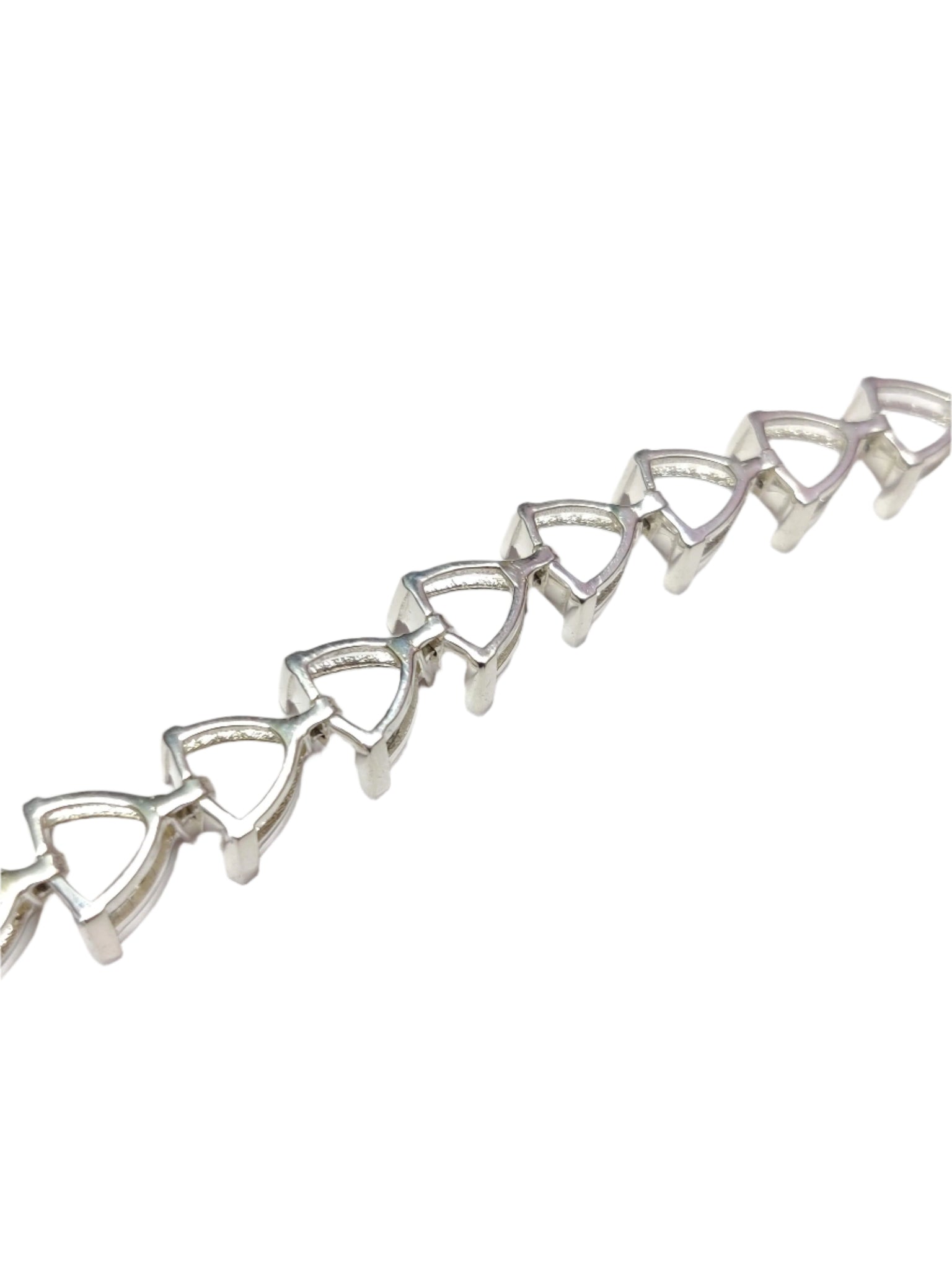 Semi Mount Bracelet 5 mm Trillion Bracelet Blank Tennis Bracelet Blank Semi Mount Bracelet Silver Bracelet Blanks Tennis Bracelet Mountings