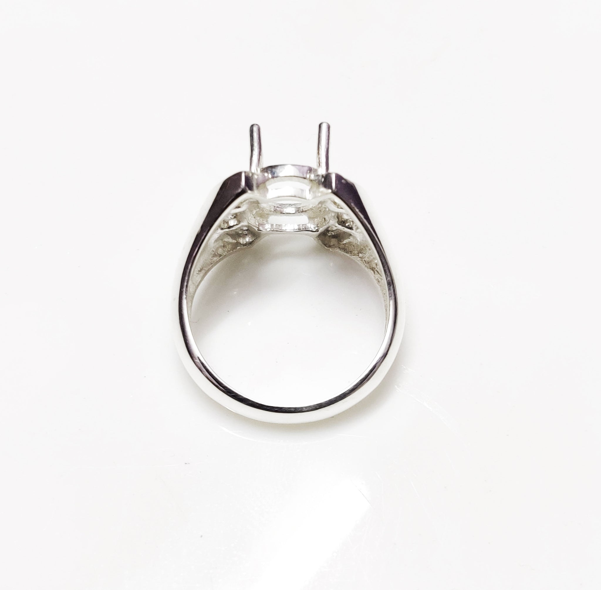925 Silver 7x9 mm oval Semi Mount Engagement Ring Blanks 7x9 mm oval Semi Mount Ring Setting Large Oval Ring Setting Ring Blank Setting