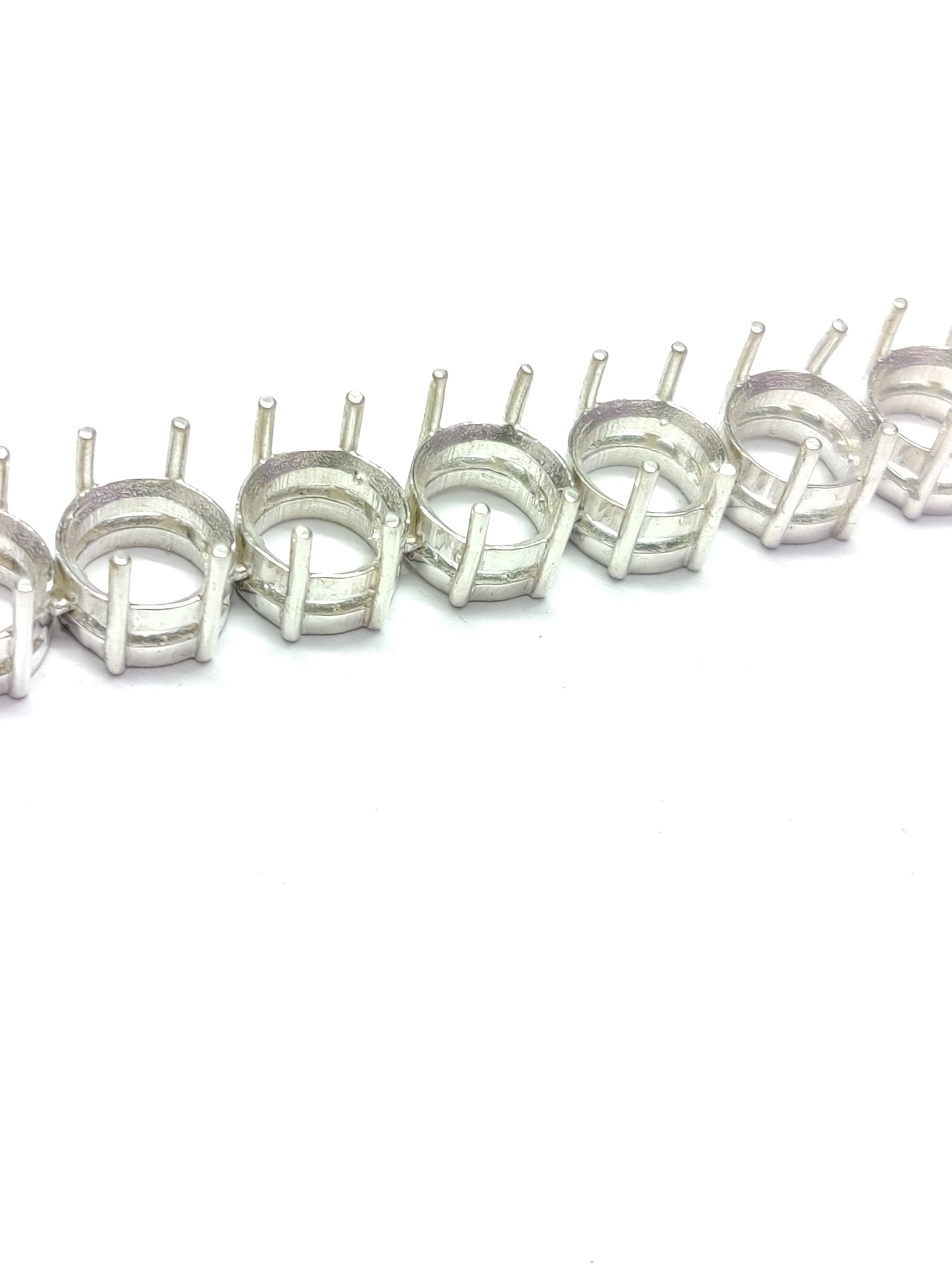 4 mm Round Tennis Chain Mounting 925 Silver 4 mm Tennis Necklace Mount 4 mm Round Semi Mount Chain Setting 4 mm Tennis Chain Blanks