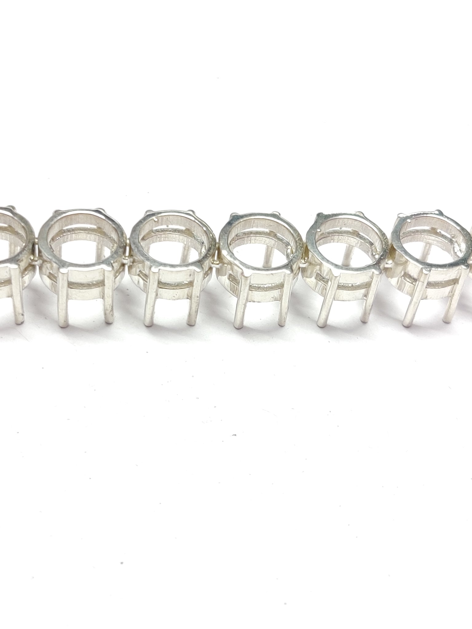 4 mm Round Tennis Chain Mounting 925 Silver 4 mm Tennis Necklace Mount 4 mm Round Semi Mount Chain Setting 4 mm Tennis Chain Blanks