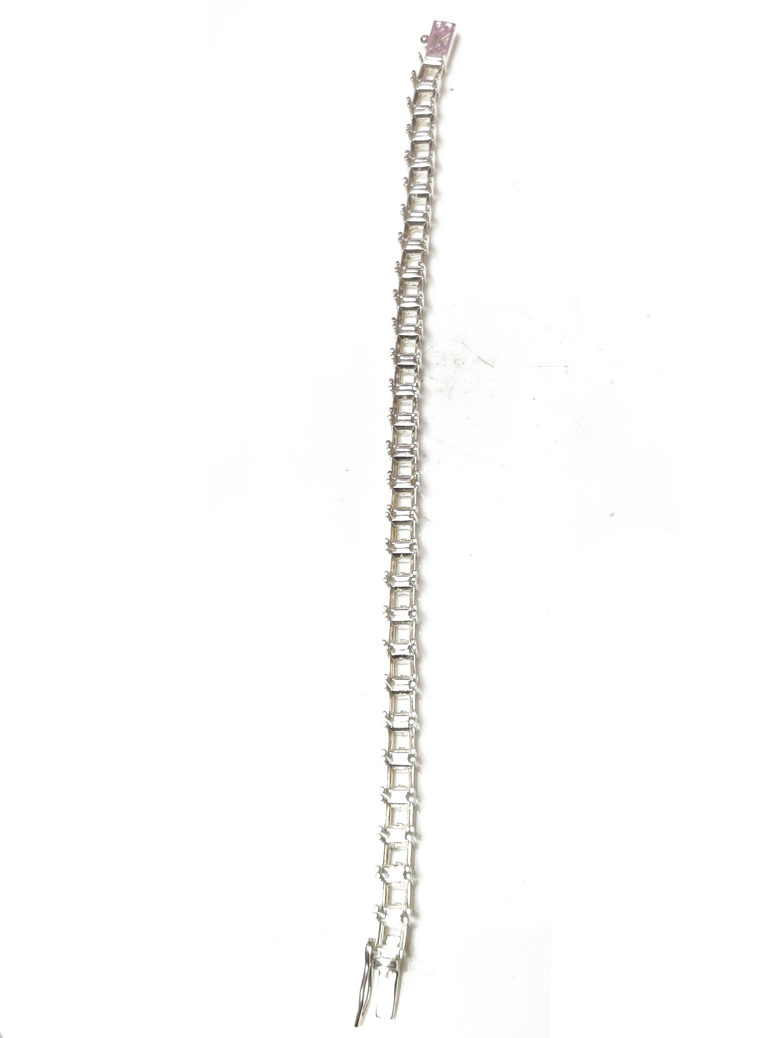 6 mm Square Bracelet Mountings 925 Silver 6 mm Square Tennis Bracelet Mountings 6 mm Square Tennis Bracelet Blank Silver Semi Mount Bracelet