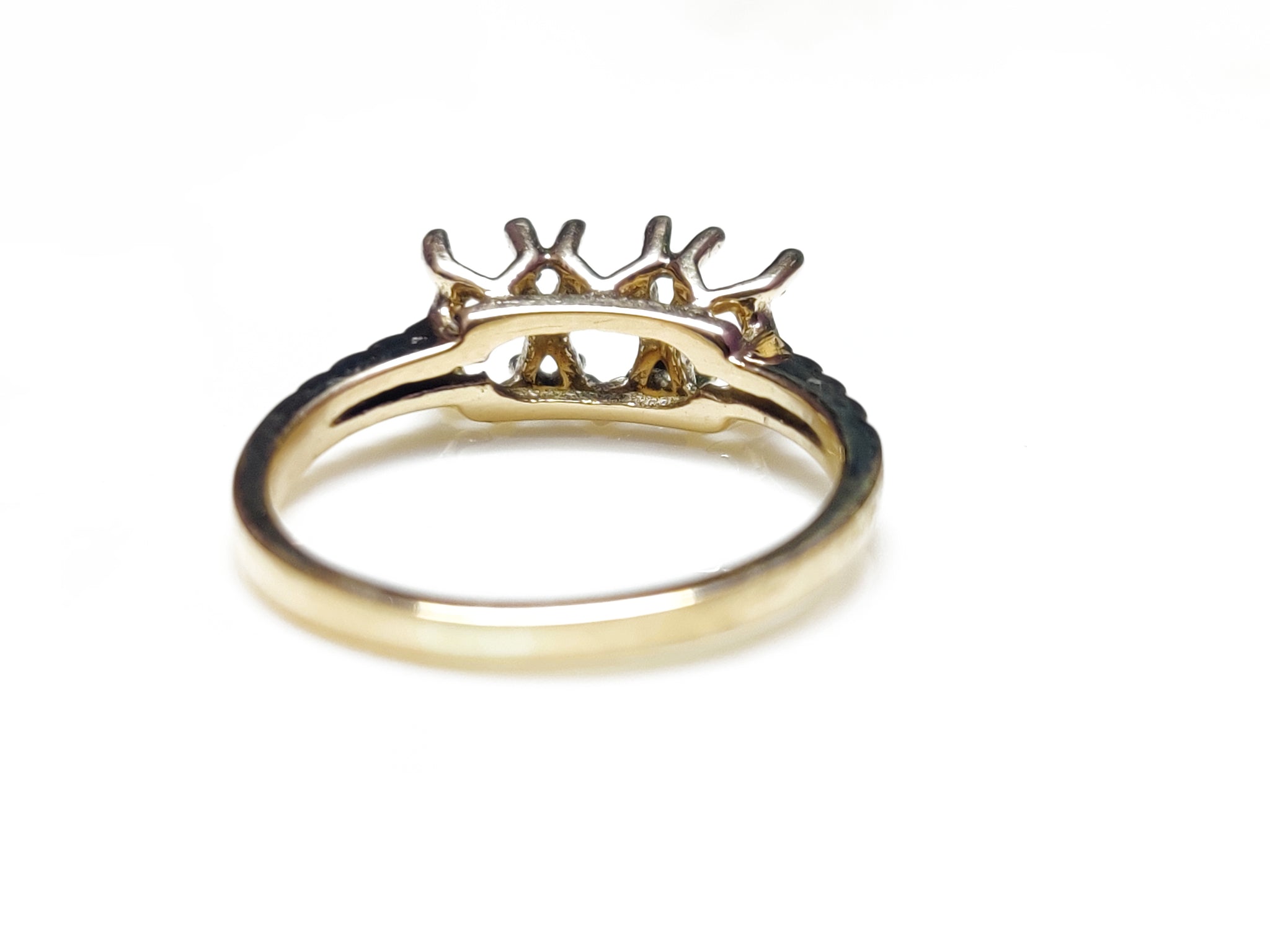 4x6 mm oval Semi Mount Engagement Ring 14k gold oval ring mountings 14k gold ring blanks 14k 4x6 mm Oval Ring Mountings Semi Mount Ring