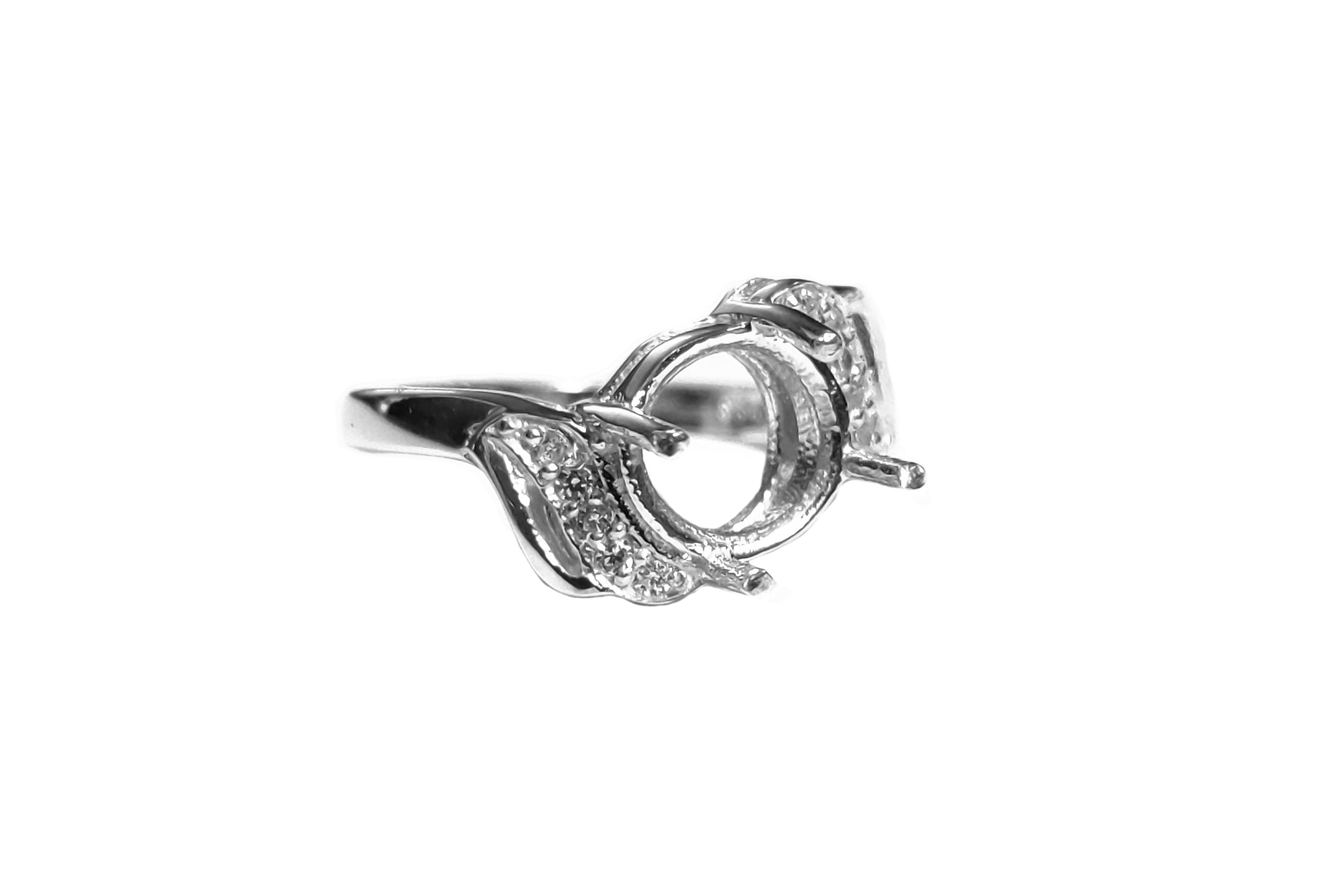 8 mm Round Ring Blanks 925 Silver Ring Blank Setting Without Stone 925 Solid Silver 8 mm Round Semi Mount Ring Setting