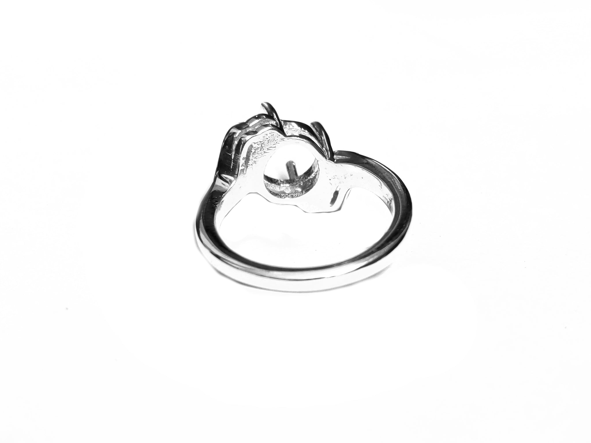 8 mm Round Ring Blanks 925 Silver Ring Blank Setting Without Stone 925 Solid Silver 8 mm Round Semi Mount Ring Setting