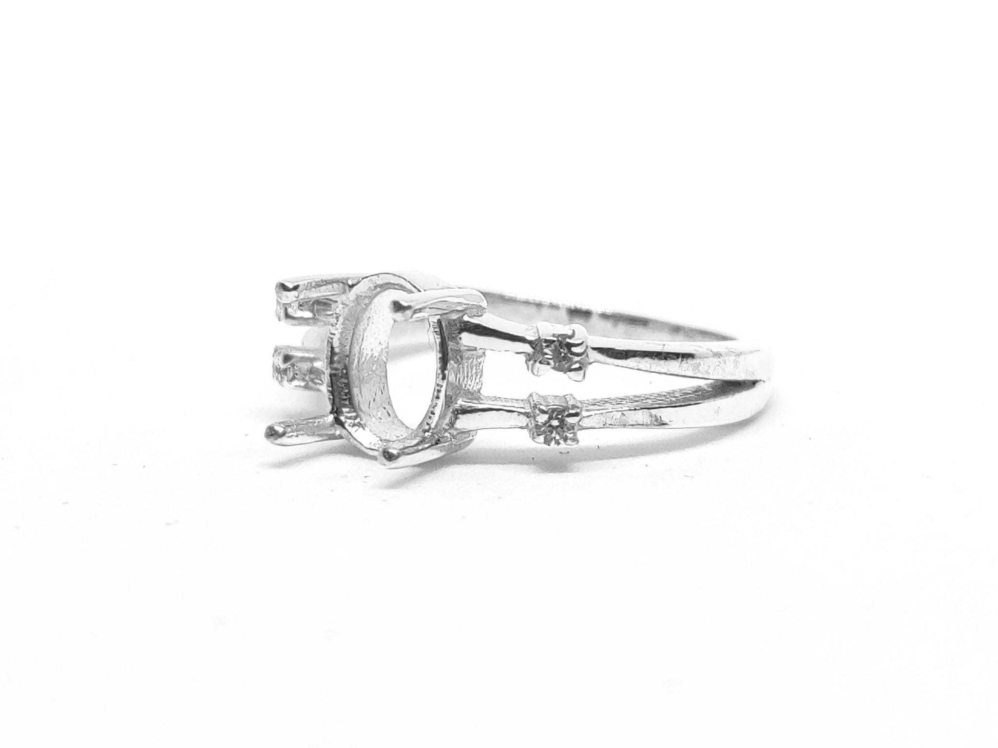 6x8 mm oval Ring Setting Sterling Silver 6x8 mm Oval Ring Blanks Solid Silver Solitaire Ring Blanks 925 Silver Oval Ring Without Stone