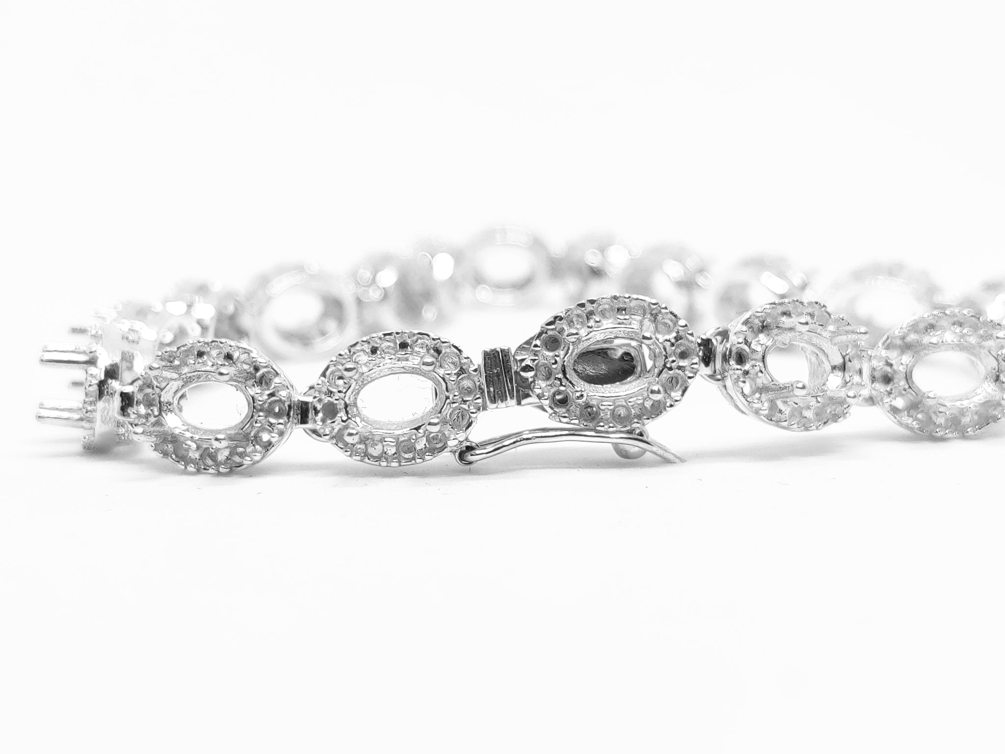 4x6 mm Oval Cluster Bracelet 925 Silver 4x6 mm Oval Bracelet Oval Semi Mount Bracelets Oval Bracelet without Stones Oval Bracelet Blanks