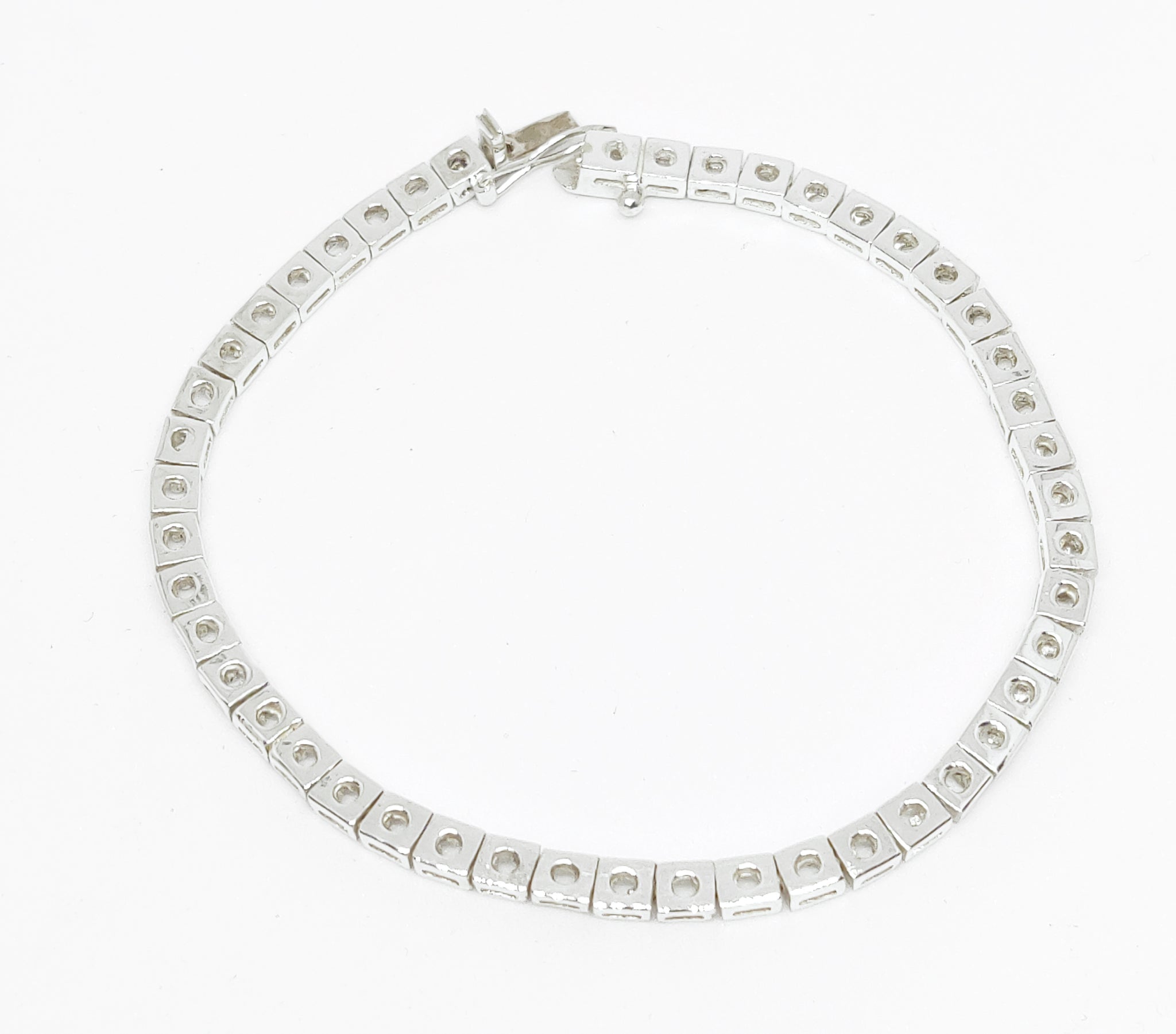 2 mm Round Tennis Bracelet Blanks 925 Silver Round Blanks 2 mm Round Solid Silver Tennis Bracelet Without stone Bezel Setting Bracelet Mount