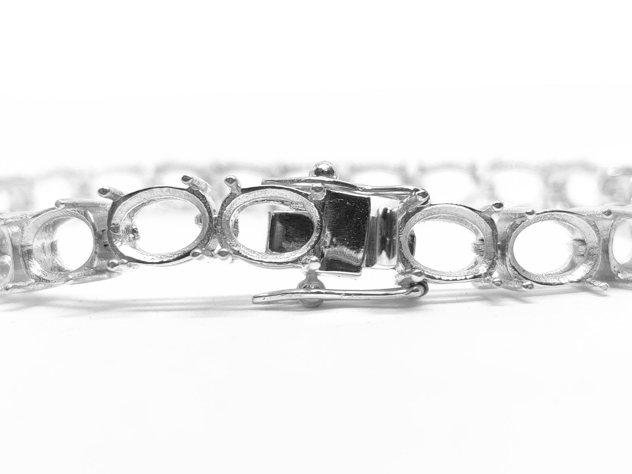 4x6 mm Oval Semi Mount Bracelet Bracelet Blank Oval Tennis Bracelet Blanks 925 Silver Bracelet Blank Tennis Chain Bracelet Without Stone 4x6 mm Oval Bracelet Setting