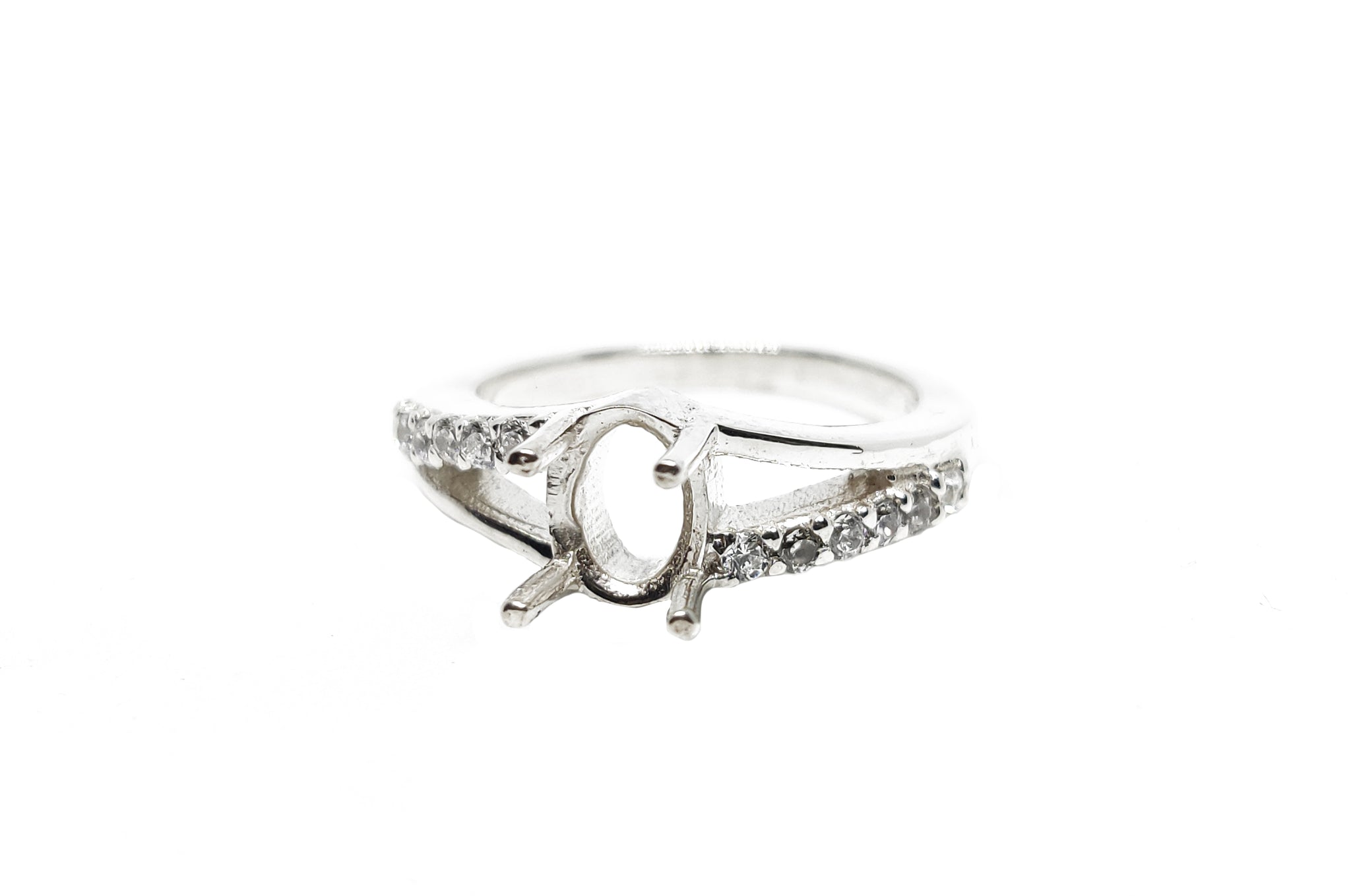 Sterling Silver 4x6 mm Oval Ring Blanks 4x6 mm Oval Semi Mount Ring Setting 4x6 mm Oval Solitaire Ring Blanks New Designer Ring Mounts