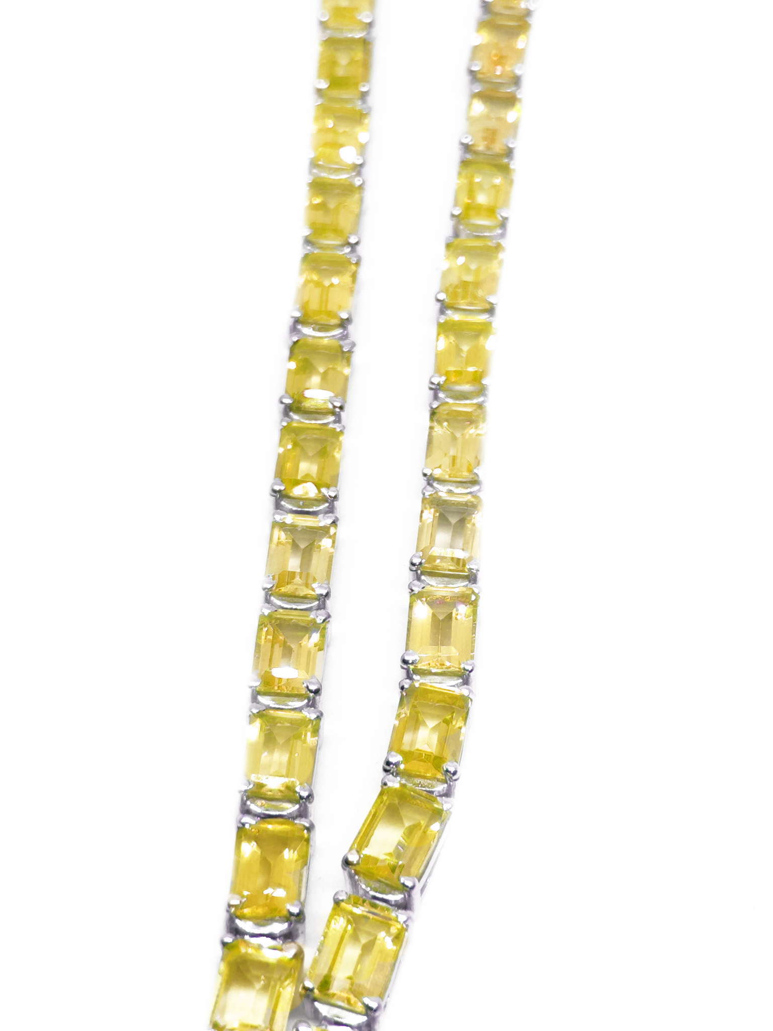Citrine Mens Necklace Natural Citrine Mens Tennis Necklace Octagon Citrine Mens Tennis Chain 925 Solid Silver Mens Chain