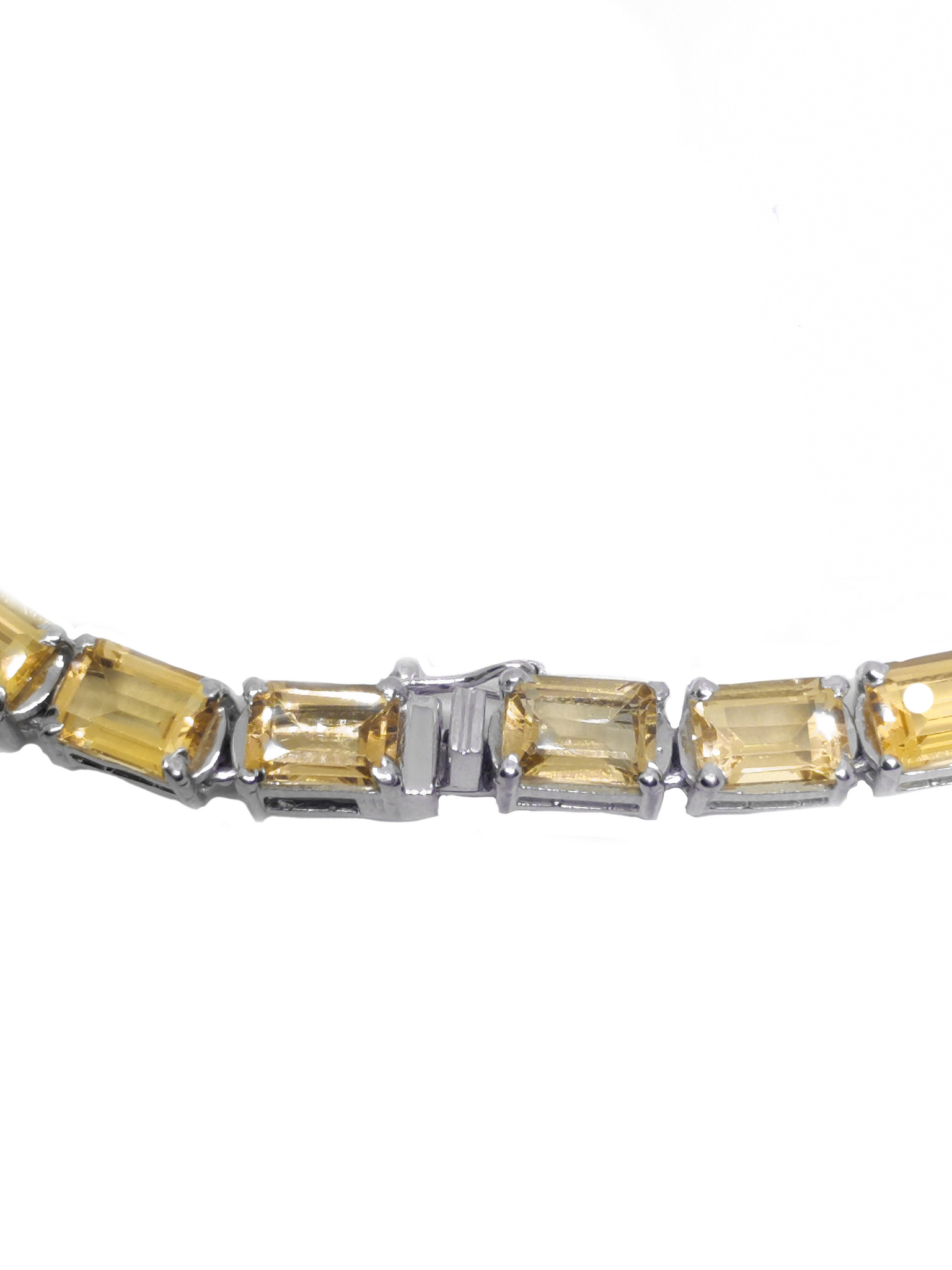 Citrine Mens Necklace Natural Citrine Mens Tennis Necklace Octagon Citrine Mens Tennis Chain 925 Solid Silver Mens Chain