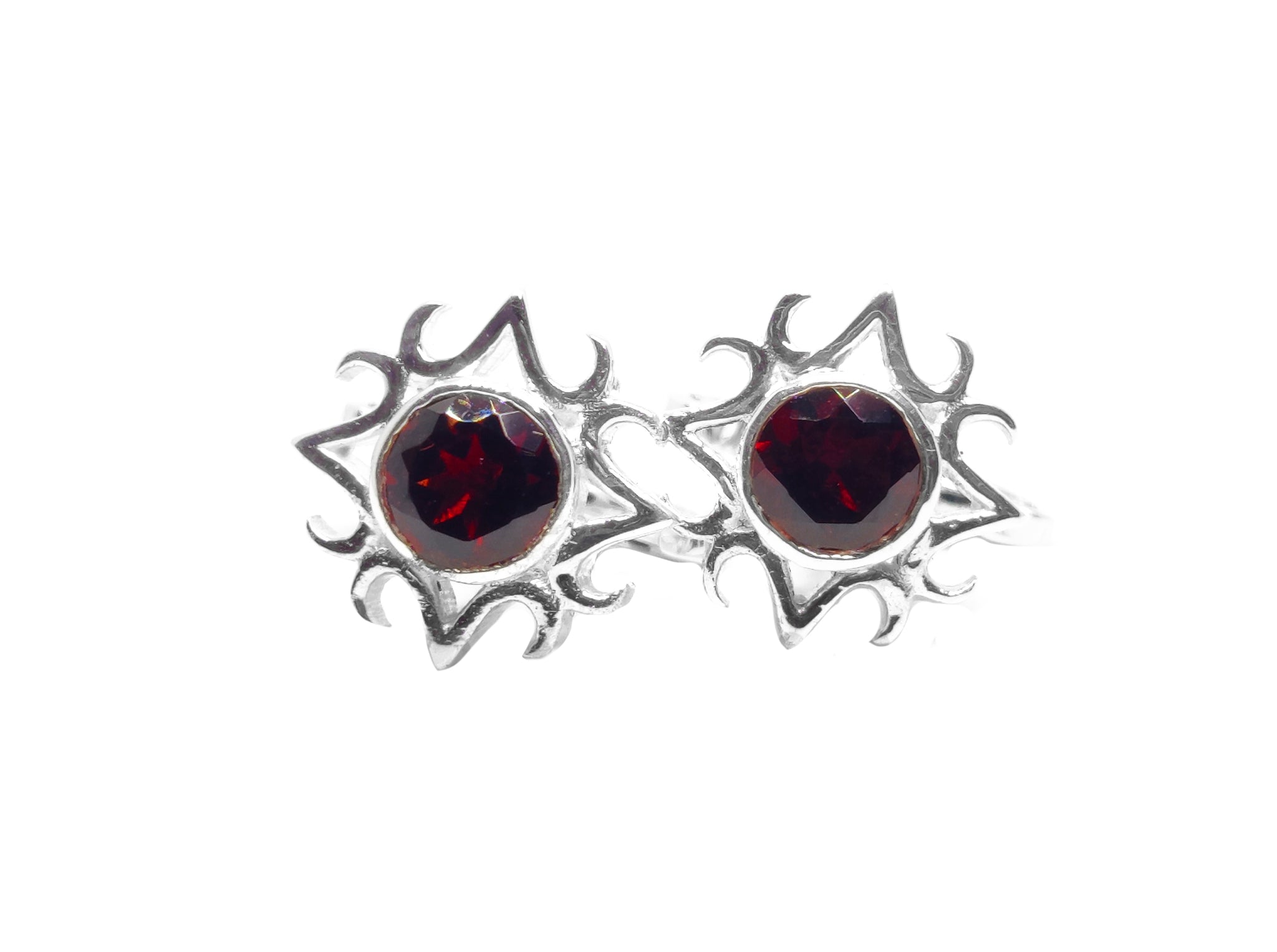 Art Deco Garnet Cufflinks Sterling Silver Garnet Cufflinks For Men Groomsmen Cufflinks Red Garnet Wedding Cufflinks For Men Fathers Day Gift