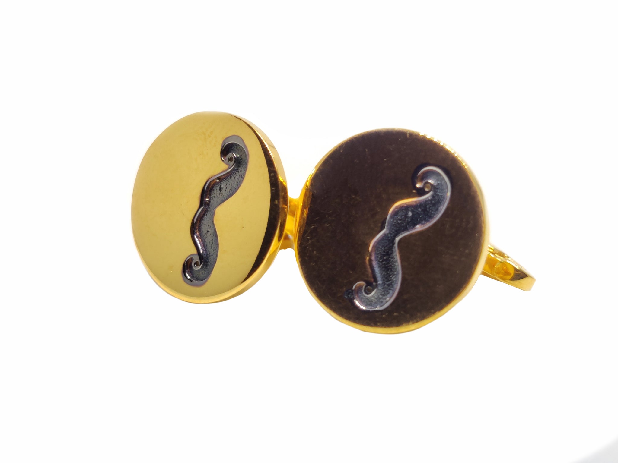 Gold Plated Moustache Cufflinks Sterling Silver Moustache Cufflinks Moustache Cufflinks For Men Designer Moustache Cufflinks For Wedding