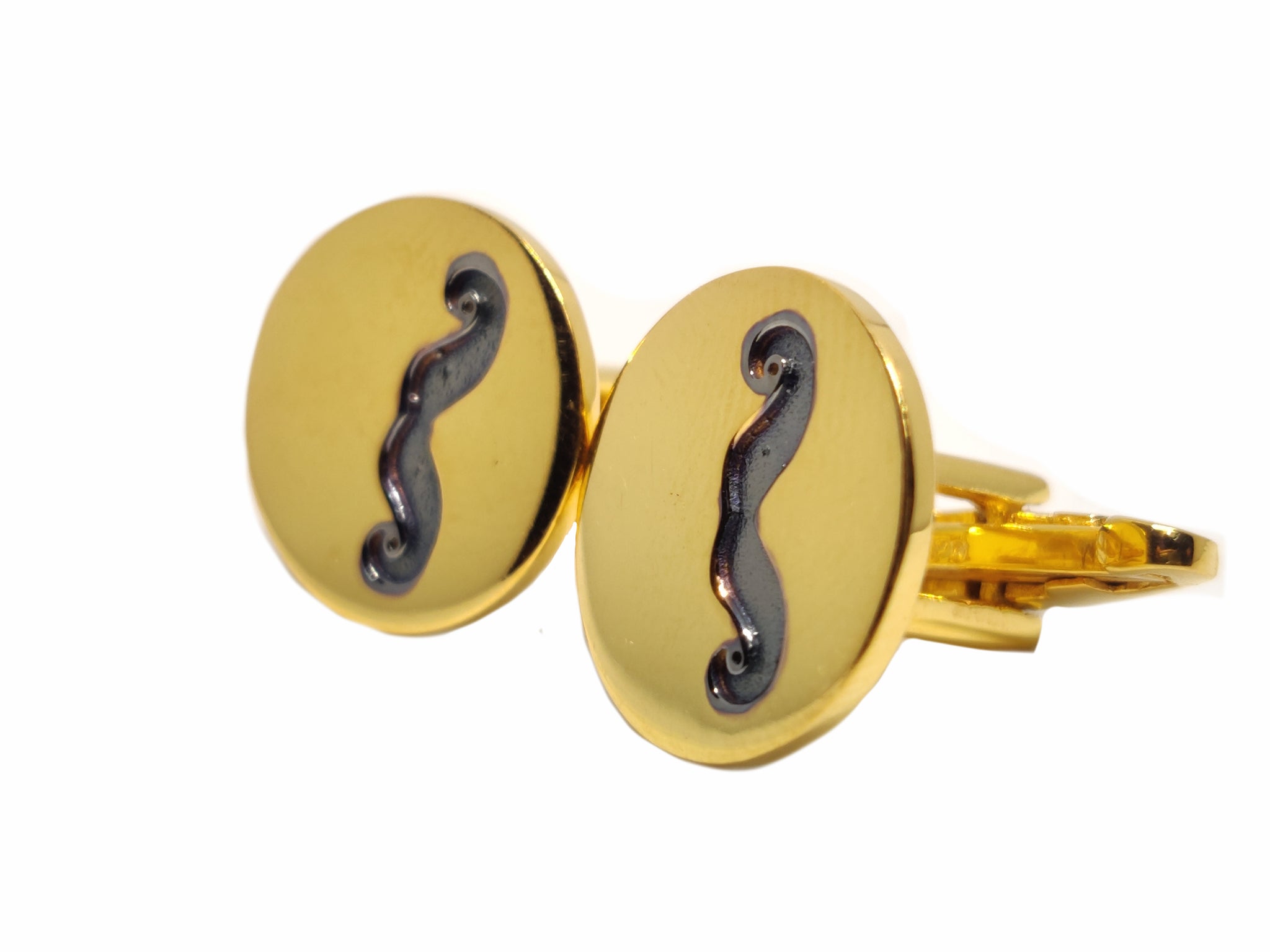 Gold Plated Moustache Cufflinks Sterling Silver Moustache Cufflinks Moustache Cufflinks For Men Designer Moustache Cufflinks For Wedding