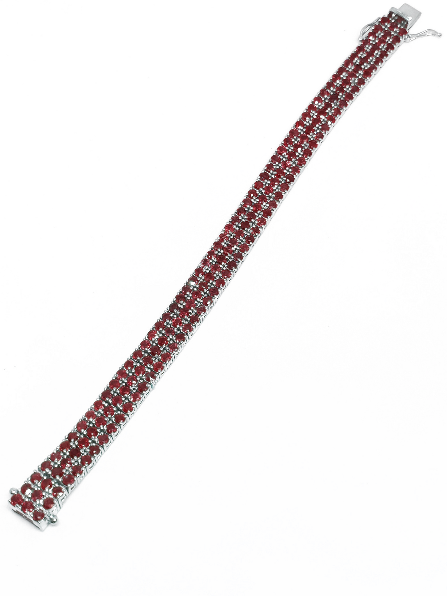 Natural Garnet Bracelet 3 Row Garnet Bracelet Sterling Silver Garnet Bracelet 3 Line Garnet Bracelet January Birthstone Bracelet