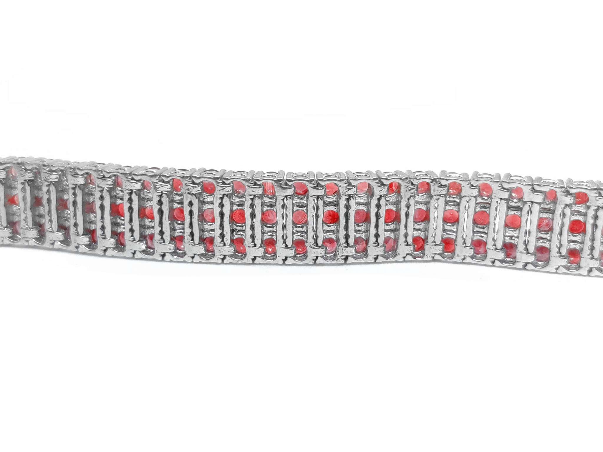 Natural Garnet Bracelet 3 Row Garnet Bracelet Sterling Silver Garnet Bracelet 3 Line Garnet Bracelet January Birthstone Bracelet