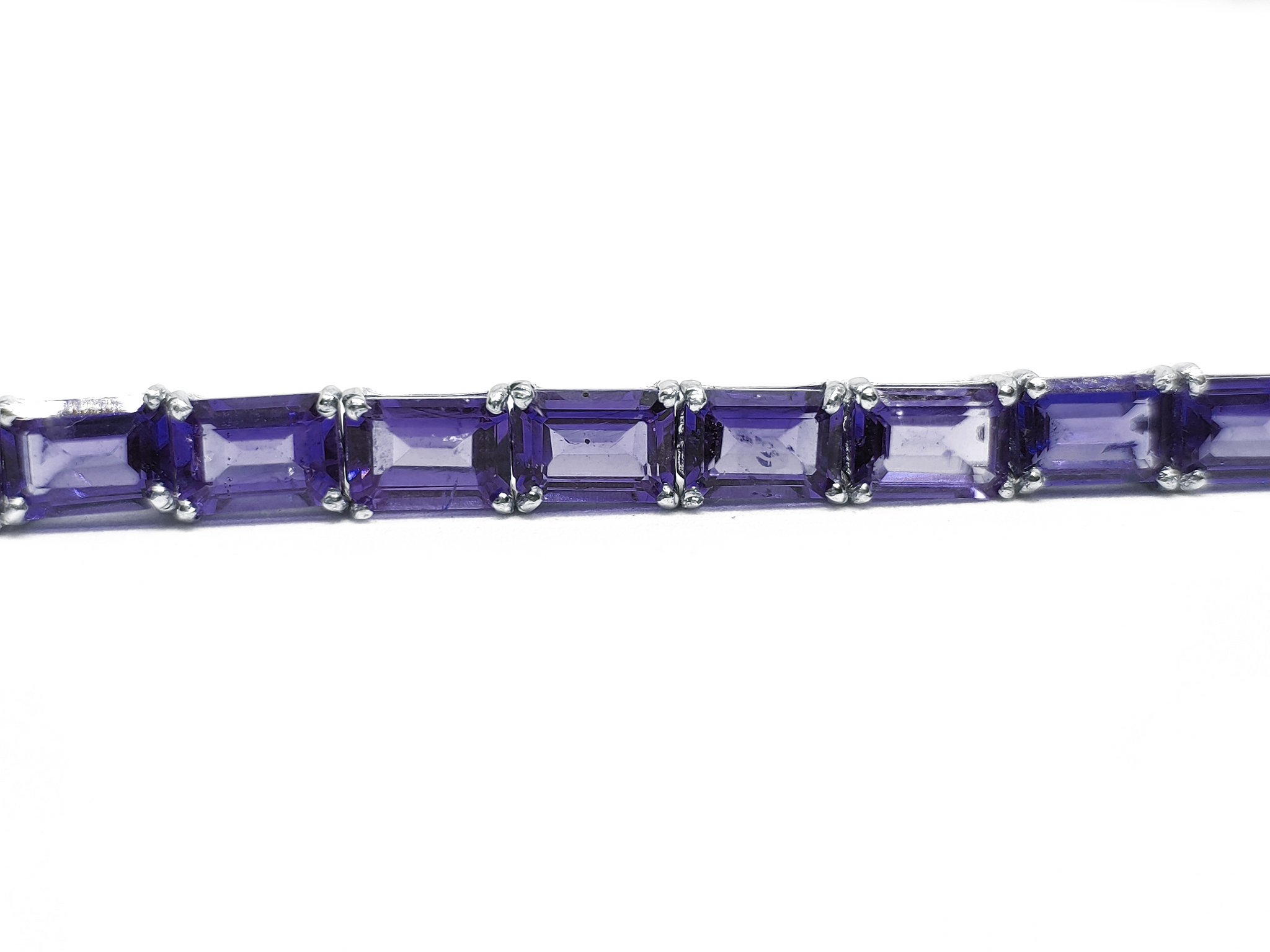 Mens Amethyst Bracelet 925 Silver Amethyst Bracelet Natural Amethyst Tennis Bracelet February Birthstone Bracelet Purple Amethyst Bracelet