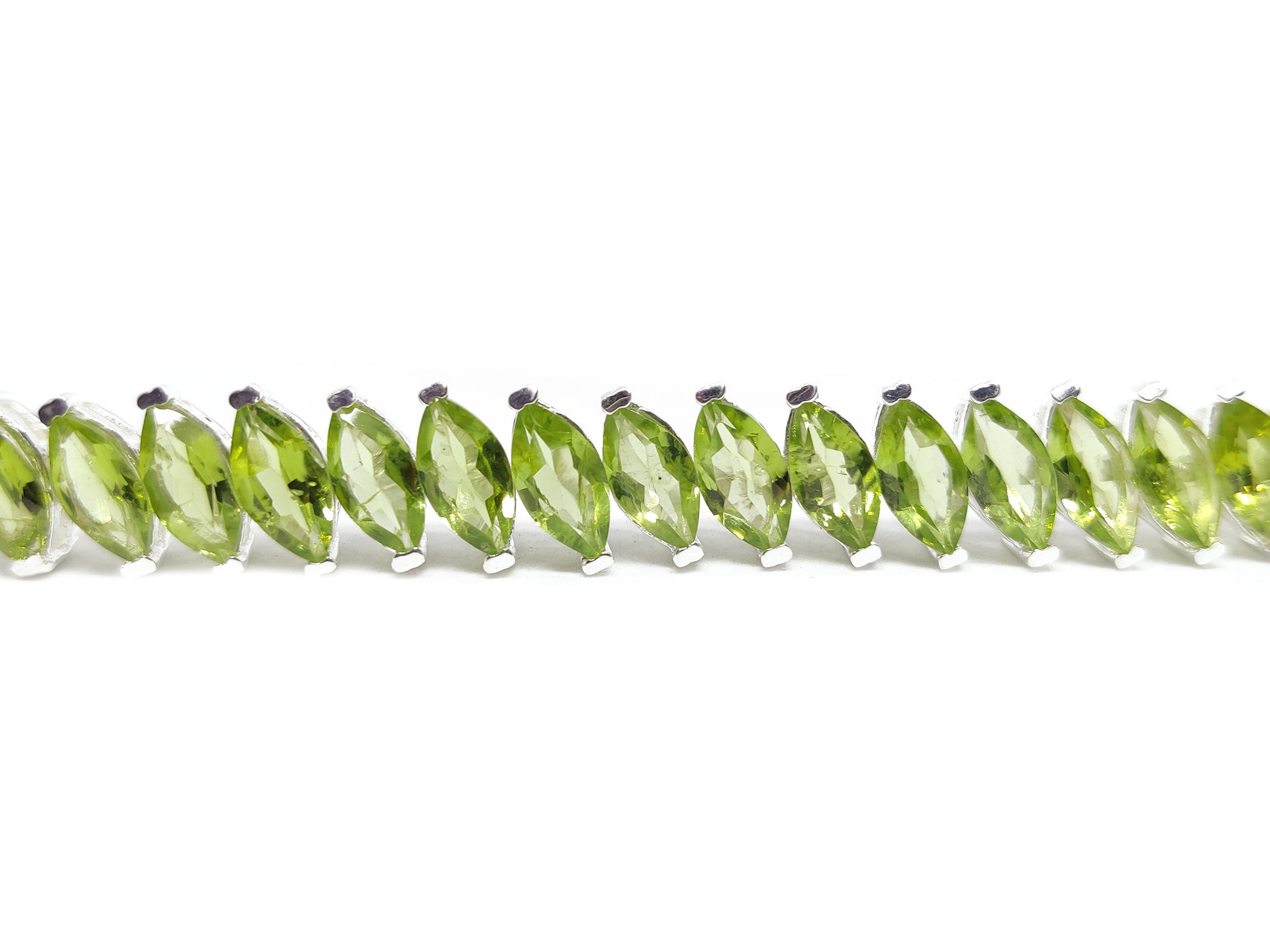 Designer Peridot Bracelet AAA Peridot Tennis Bracelet Marquise Peridot Bracelet August Birthstone Bracelet 925Silver Green Peridot Bracelet