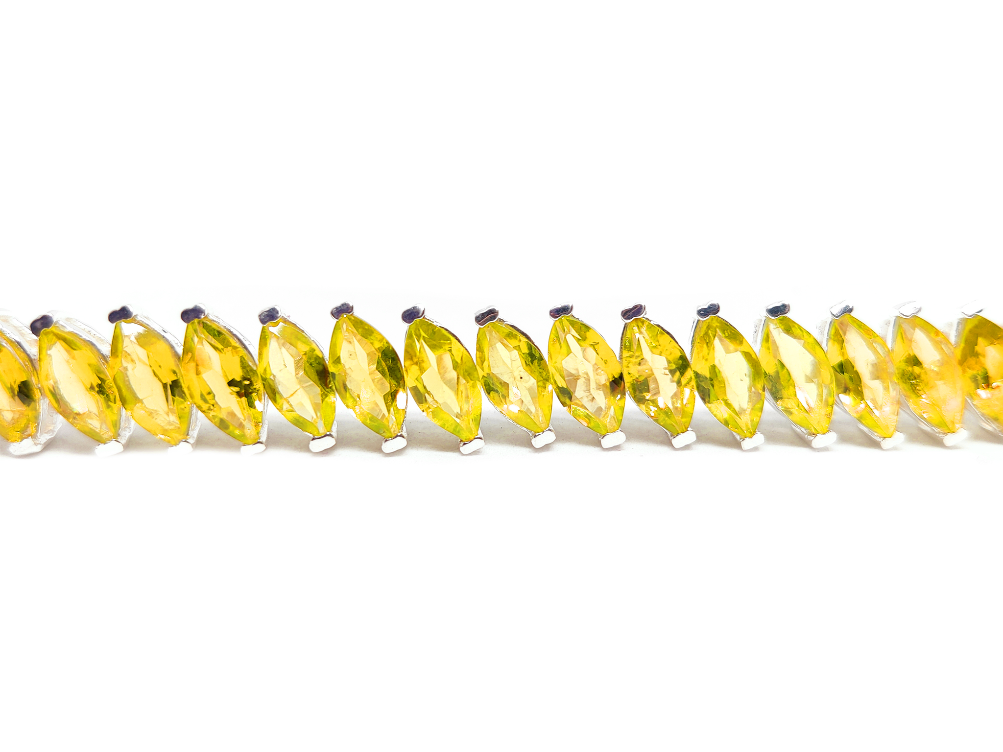 Yellow Citrine Bracelet AAA Citrine Tennis Bracelet Marquise Citrine Bracelet November Birthstone Bracelet 925 Silver Citrine Bracelet
