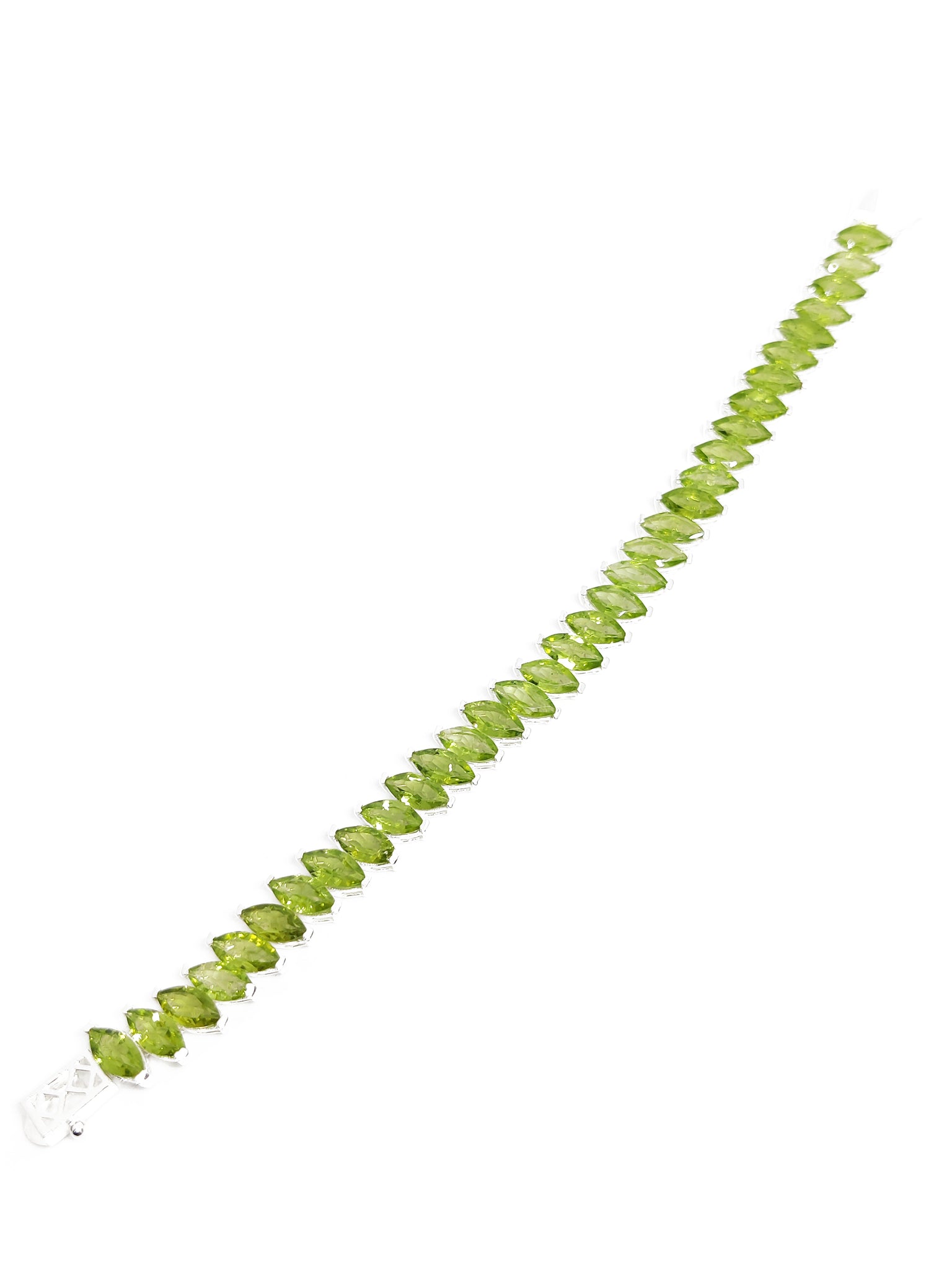 Designer Peridot Bracelet AAA Peridot Tennis Bracelet Marquise Peridot Bracelet August Birthstone Bracelet 925Silver Green Peridot Bracelet