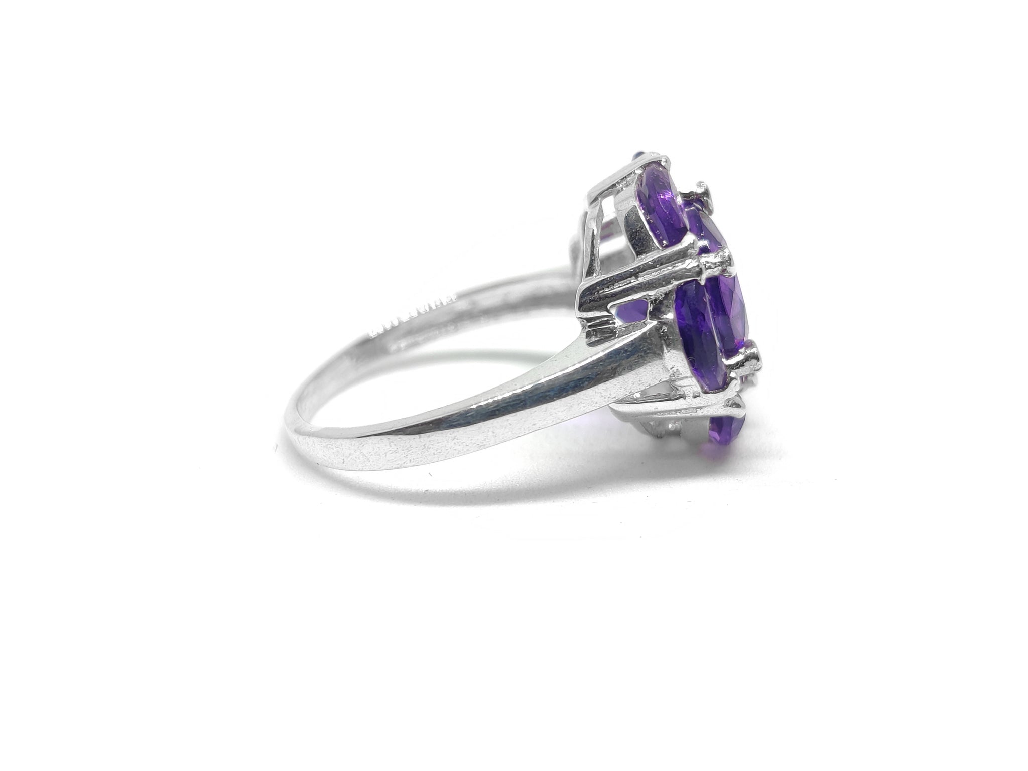 Amethyst Ring Amethyst Solitaire Ring AAA Quality Amethyst Cocktail Ring 10 mm Round Amethyst February Ring Anniversary Gift