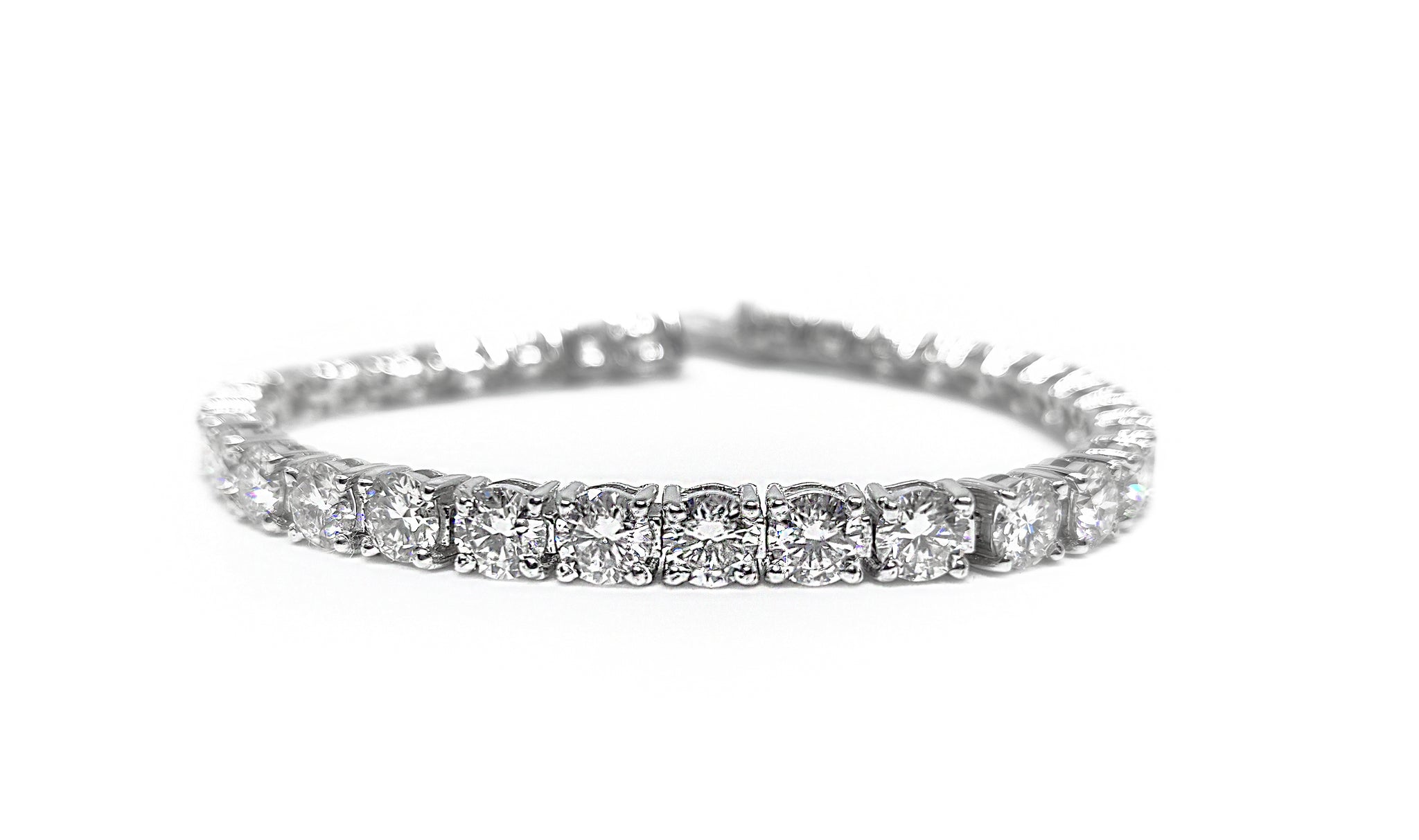Moissanite Tennis Bracelet Natural Moissanite Bracelet 925 Silver Moissanite Tennis Bracelet 3 mm, 4 mm, 5 mm , 6 mm Round Tennis Bracelet