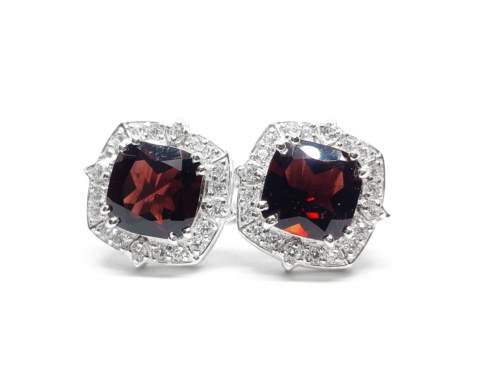 Big Garnet Cufflinks Natural Garnet Cufflinks Sterling Silver Garnet Handmade Cufflinks Red Natural Garnet Cufflink For Men January Cufflink