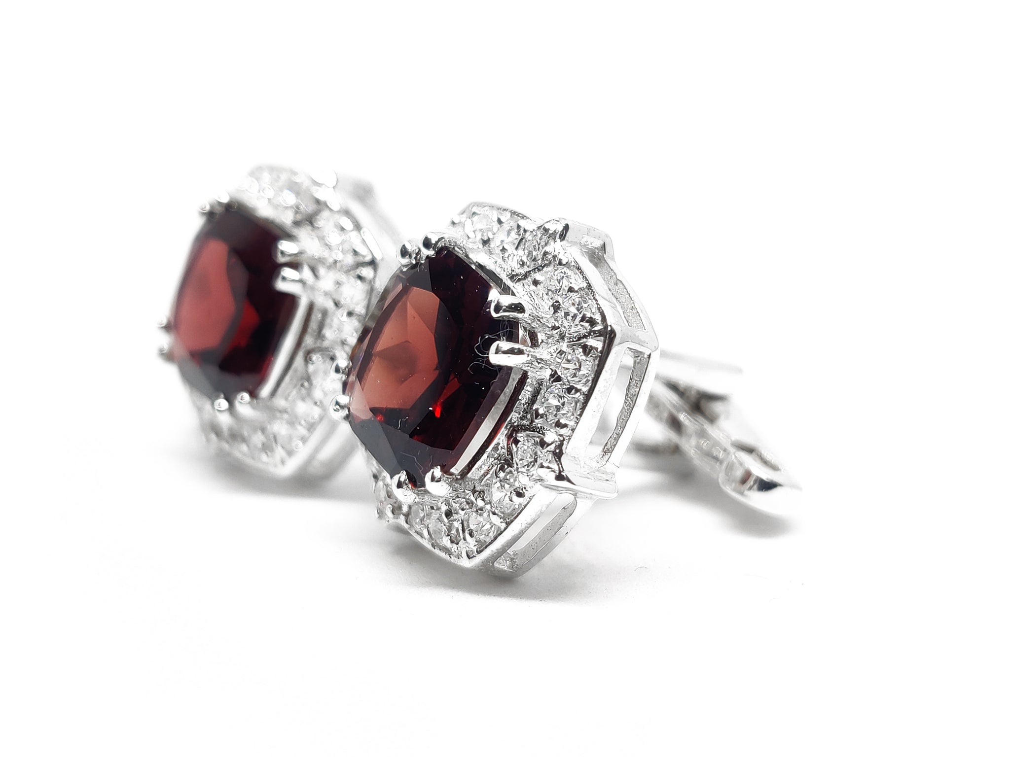 Big Garnet Cufflinks Natural Garnet Cufflinks Sterling Silver Garnet Handmade Cufflinks Red Natural Garnet Cufflink For Men January Cufflink