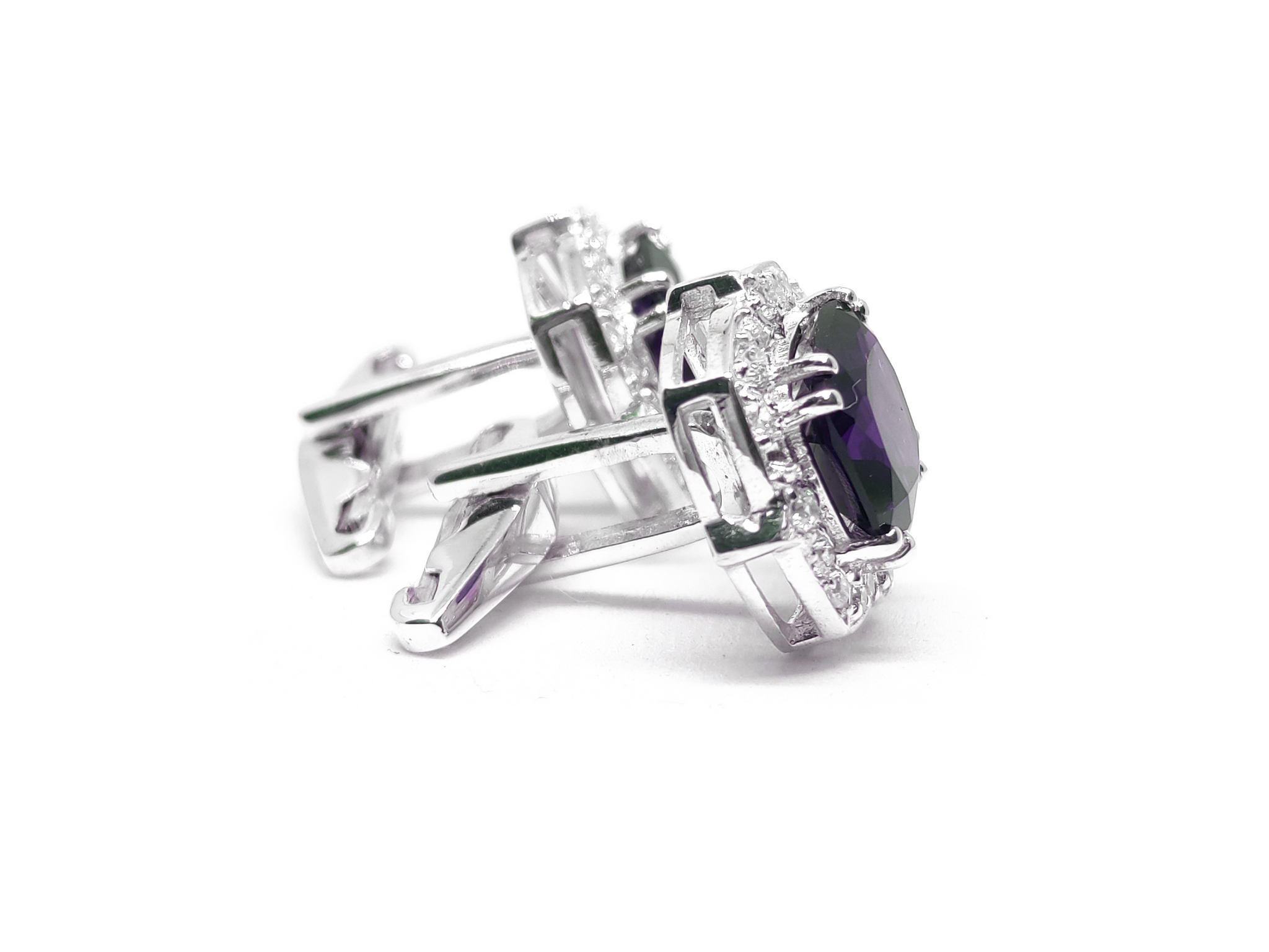 Big Amethyst Cufflinks Natural Amethyst Cufflinks Sterling Silver Amethyst Handmade Cufflinks Natural Amethyst Cufflink For Men Wedding
