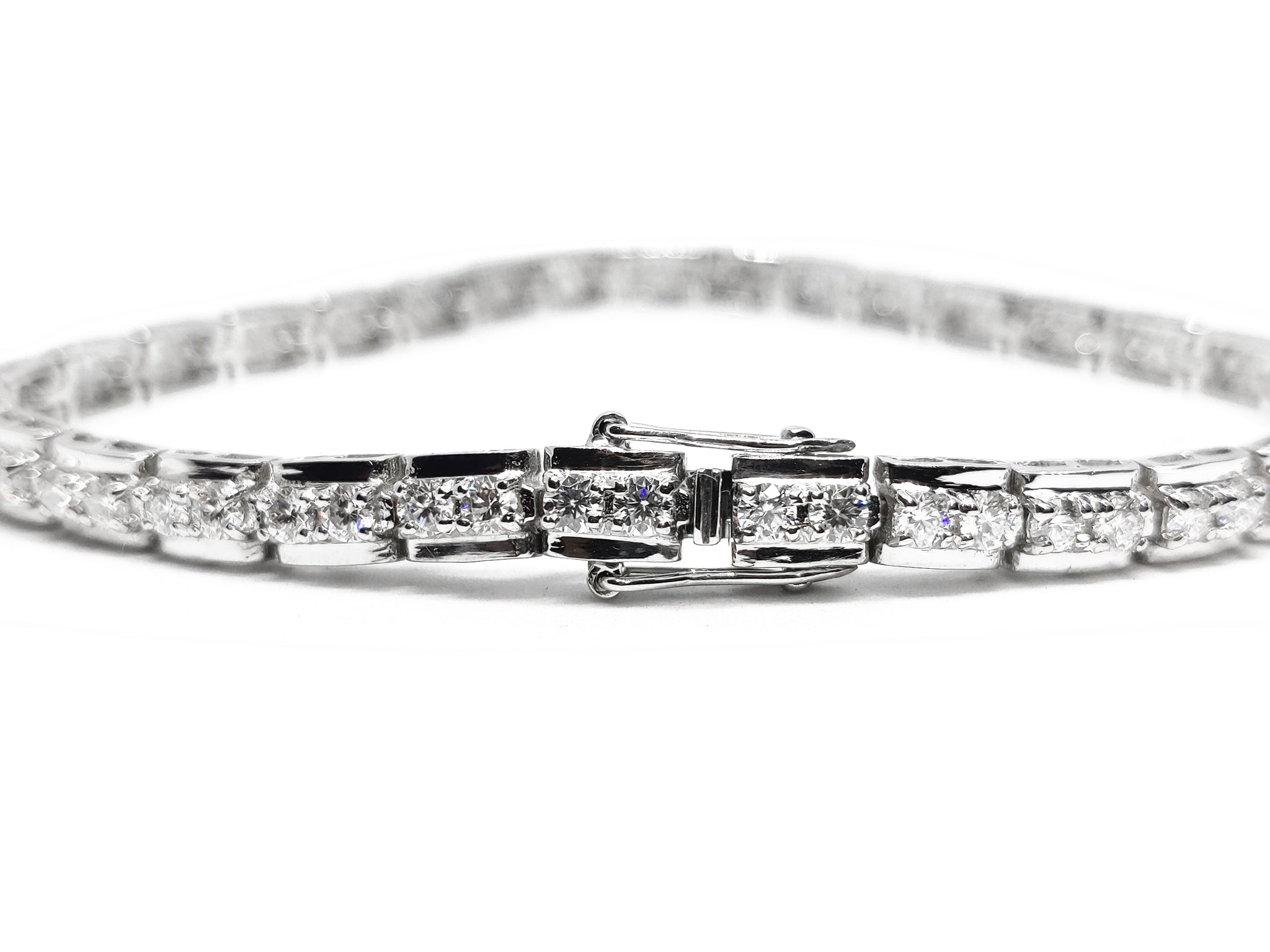 Heavy Moissanite Bracelet Sterling Silver Moissanite Bracelet Moissanite Diamond Bracelet Passes Diamond Tester Mens Moissanite Bracelet