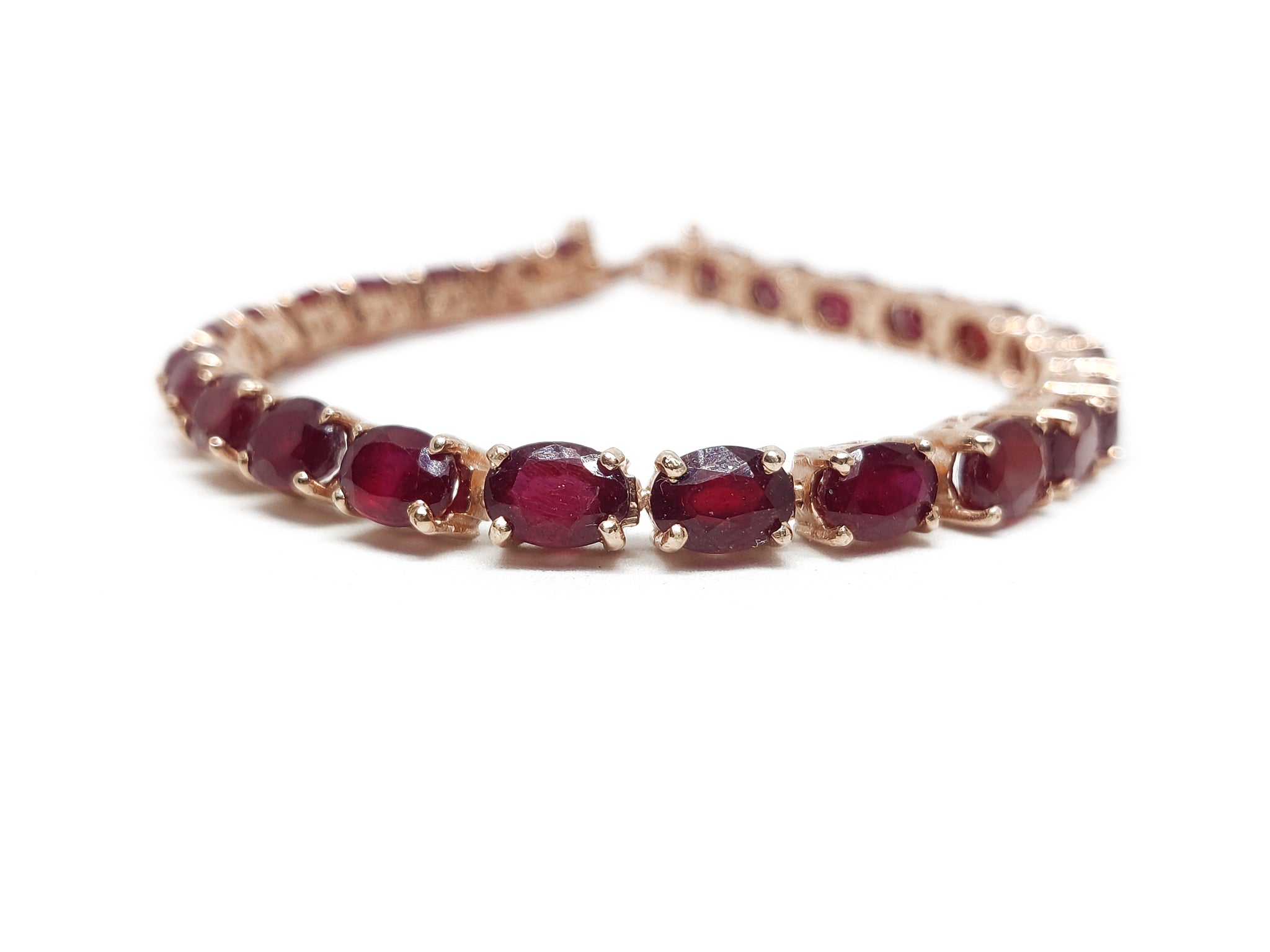 Natural Ruby Bracelet Sterling Silver Ruby Bracelet Ruby Tennis Bracelet 925 Silver Ruby Bracelet Red Ruby July Birthstone Bracelet For Her