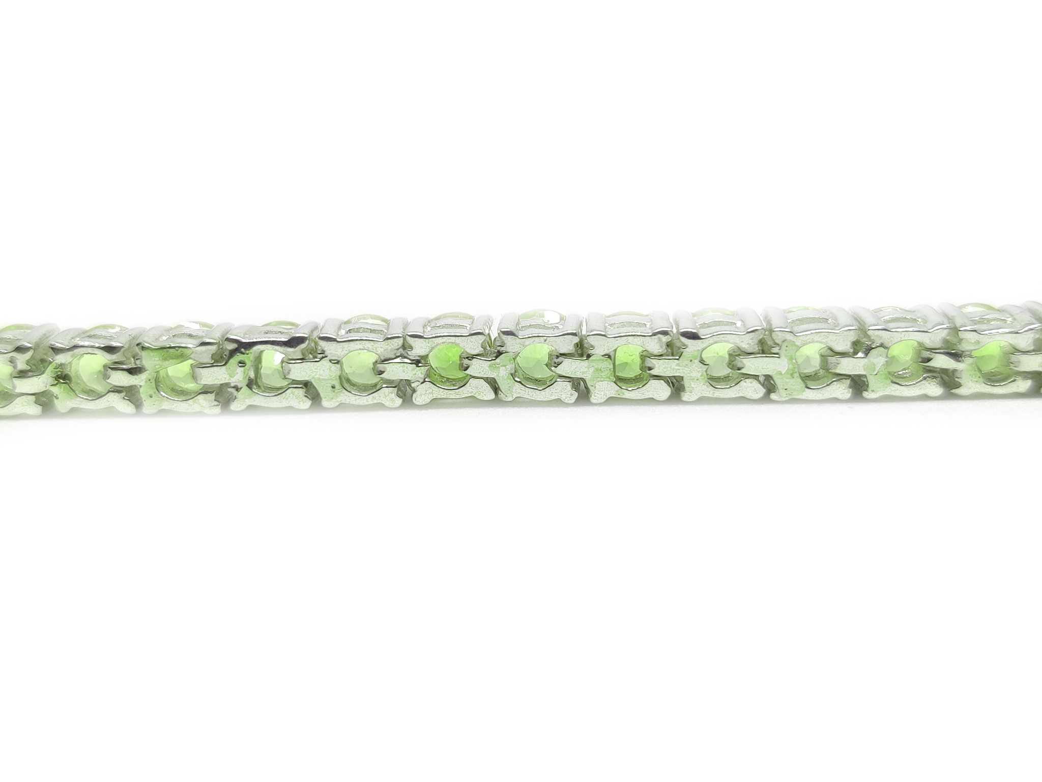 Silver Peridot Bracelet Tennis Peridot Bracelet 3-6 mm Round Peridot Tennis Bracelet August Birthstone Bracelet 925 Silver Peridot Jewelry