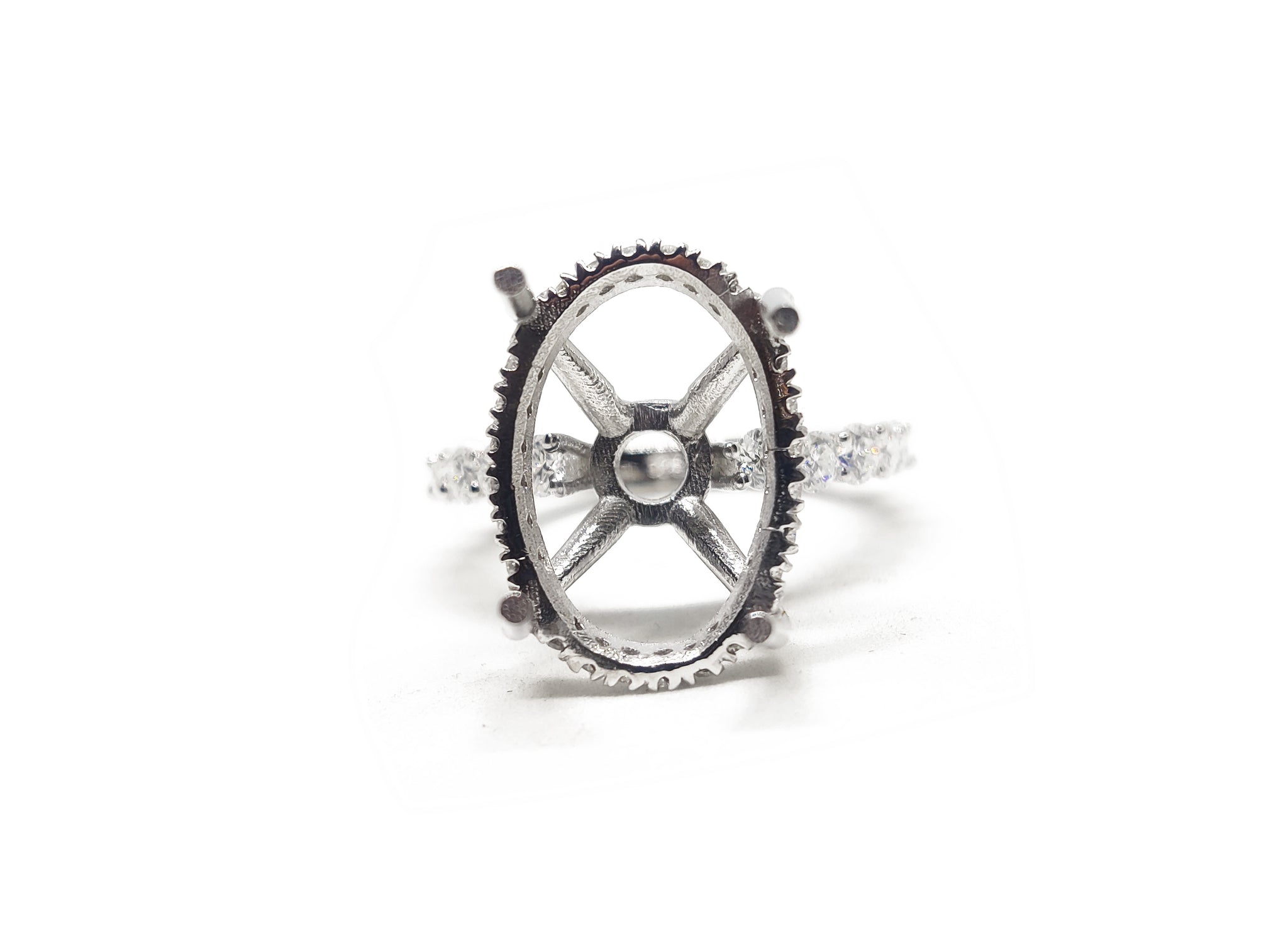 Sterling Silver 10x14 mm Oval Engagement Ring Setting 925 Silver Solitaire Ring Setting 10x14 mm Oval Wedding Ring Mountings